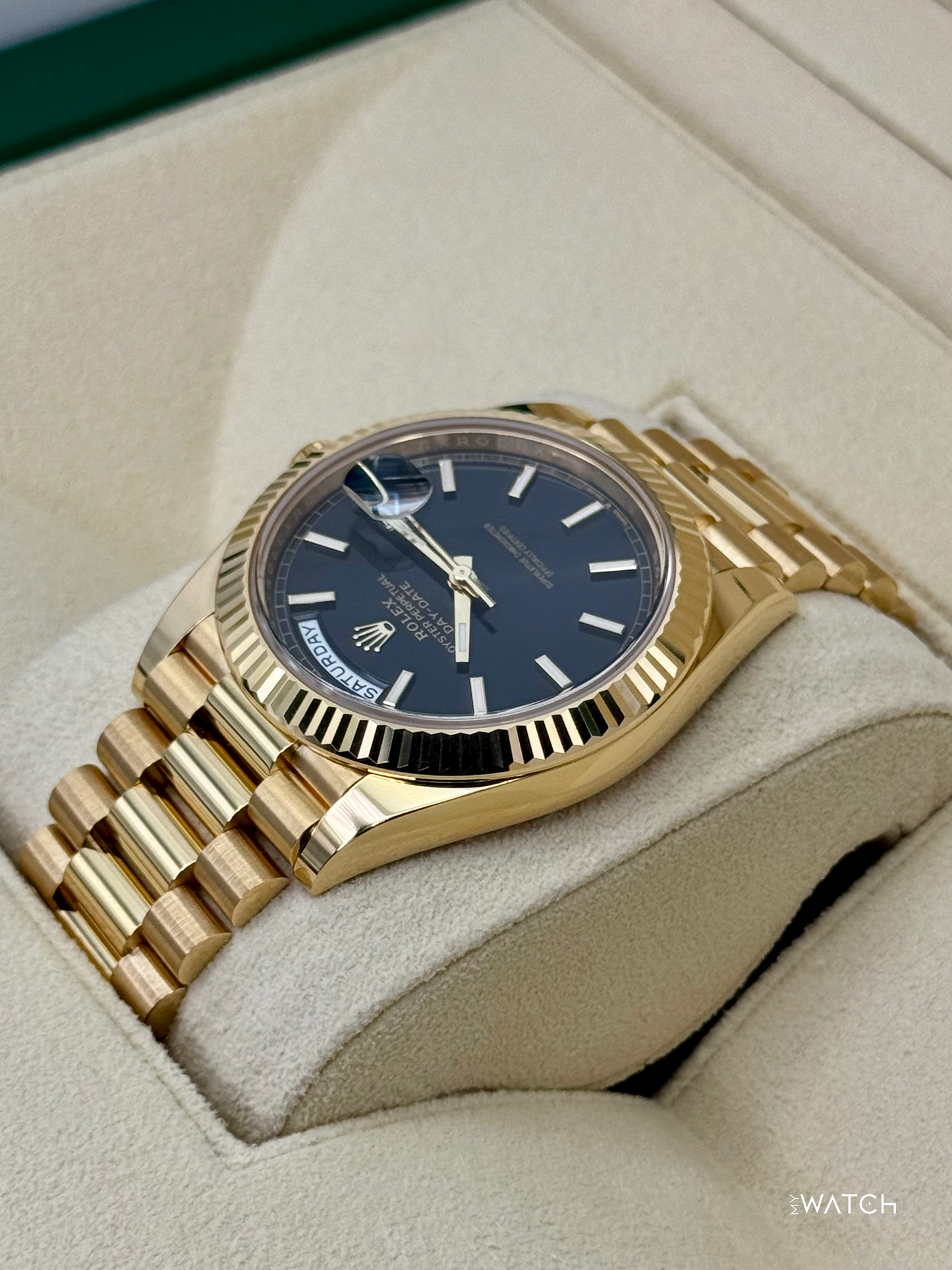 2024 Rolex Day-Date 40mm 228238 Yellow Gold Black Dial