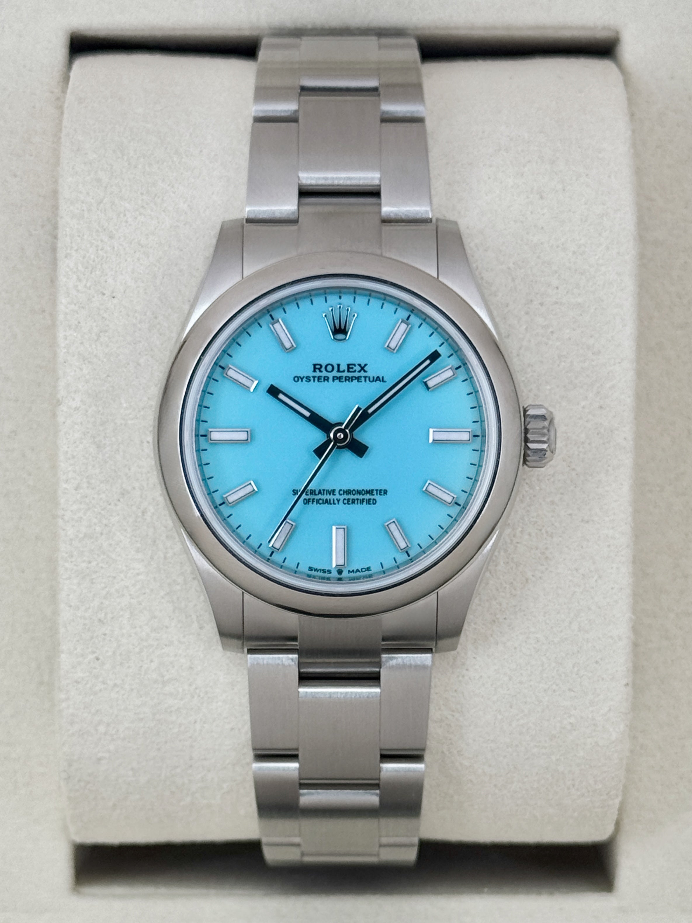 NEW 2026 Rolex Oyster Perpetual 31mm 277200 Turquoise Tiffany Blue Dia
