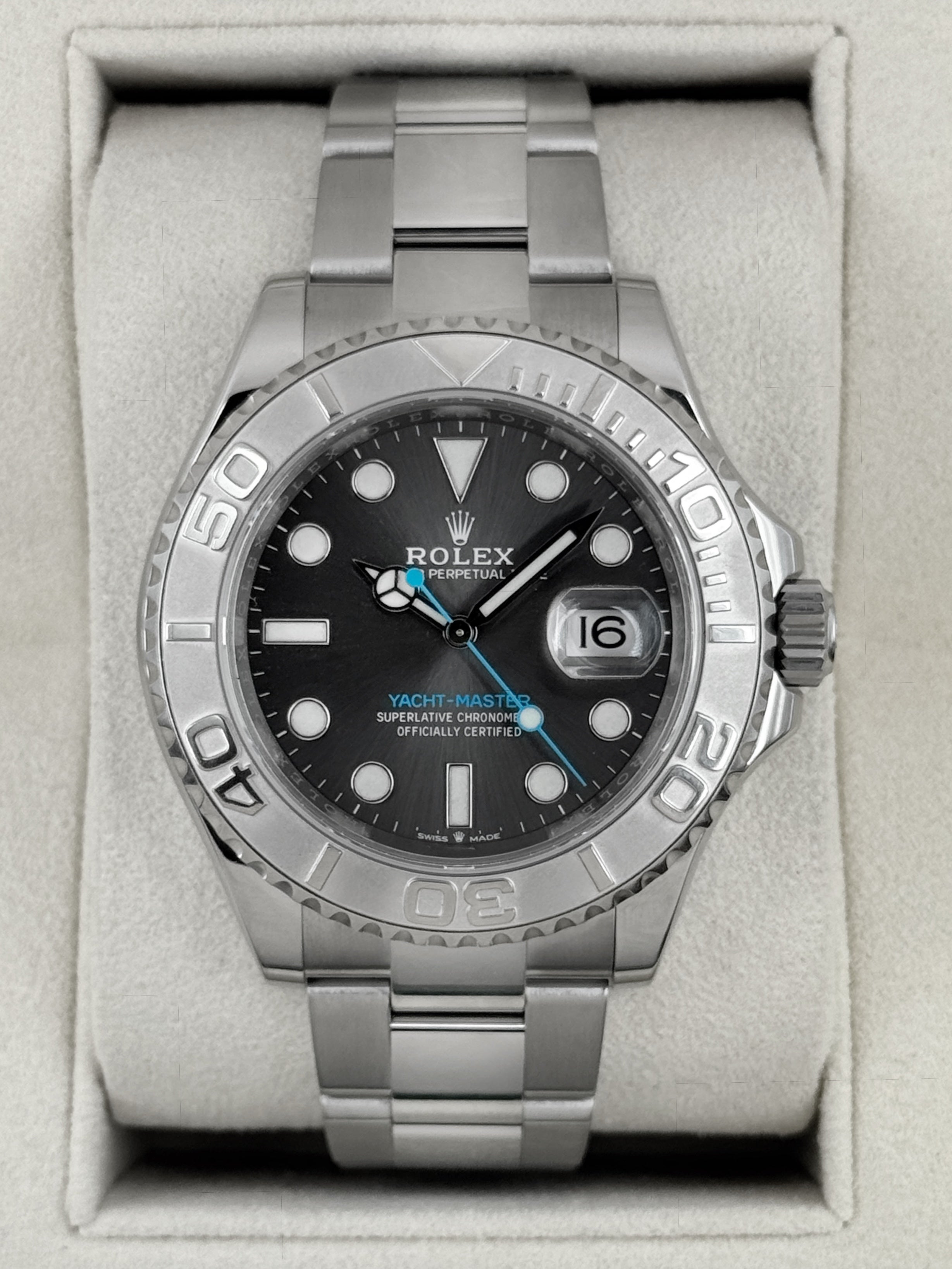 2012 Rolex Yacht-Master 40mm 16622 Platinum Bezel and Dial