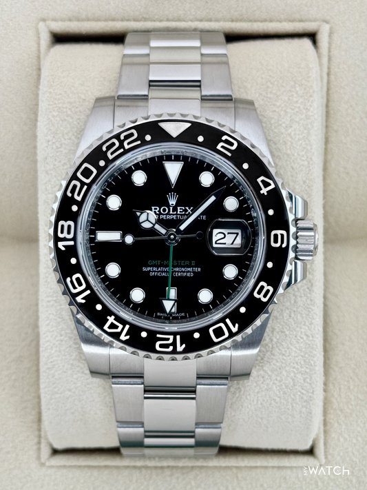 Rolex GMT-Master II 40mm 116710LN Stainless Steel Black Dial - MyWatchLLC