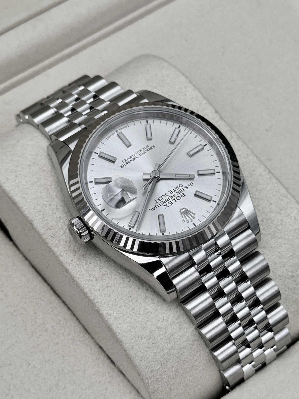 2025 Rolex Datejust 36mm 126234 Stainless Steel Jubilee Silver Dial - MyWatchLLC