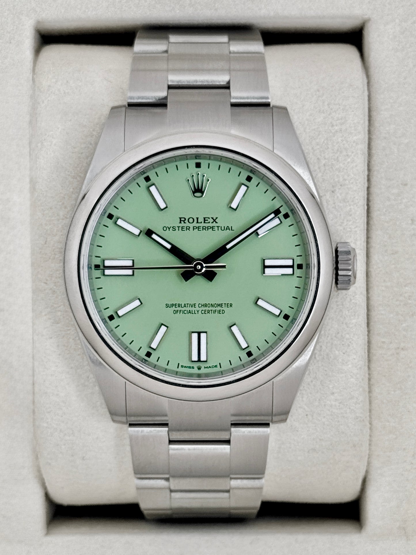 2025 Rolex Oyster Perpetual 41mm 134300 Pistachio Dial