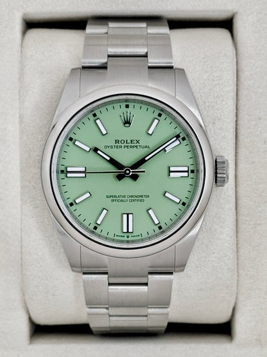 2025 Rolex Oyster Perpetual 41mm 134300 Pistachio Dial