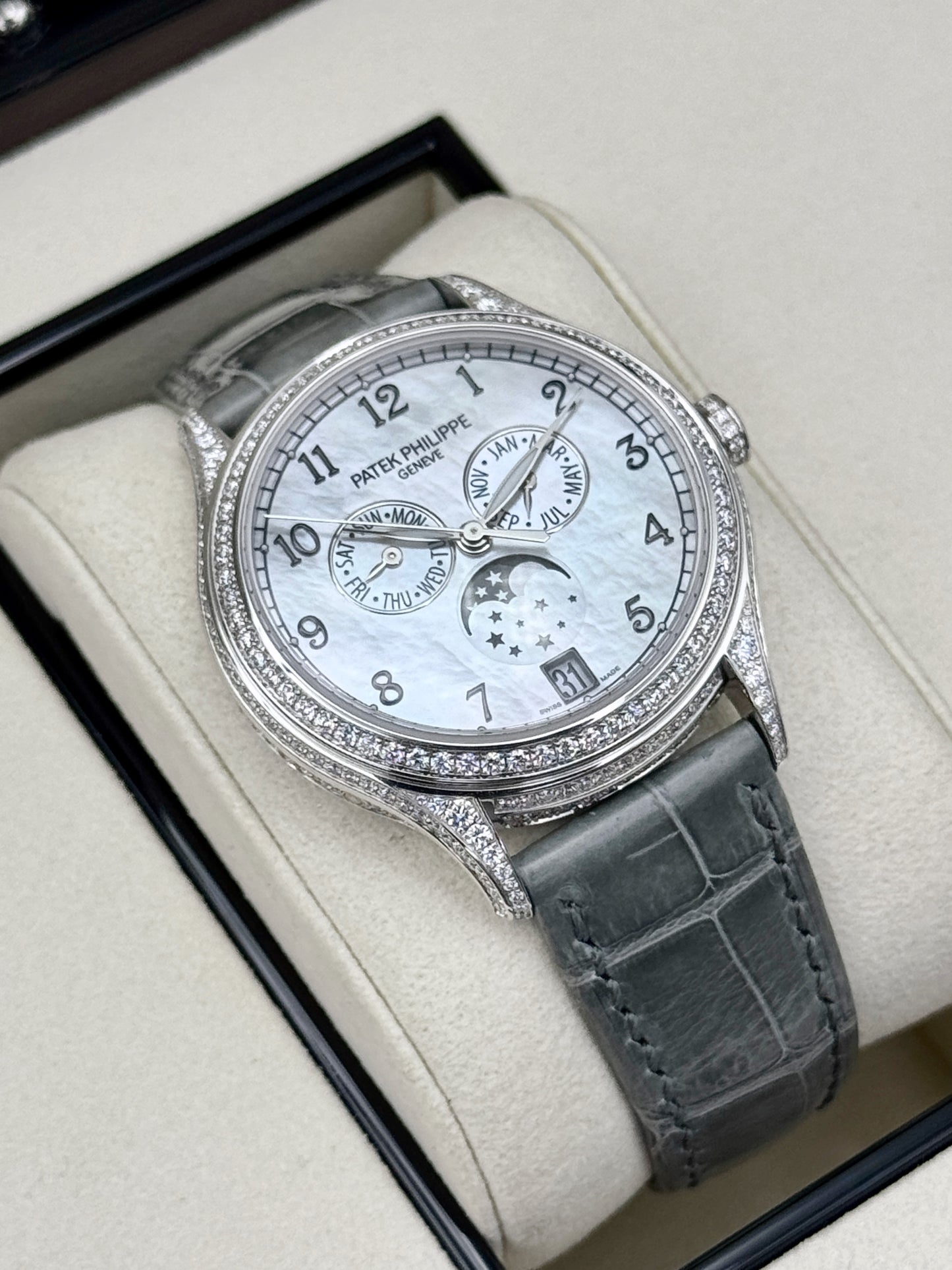 NEW 2026 Patek Philippe Annual Calendar 38mm 4948G White Gold Mother of Pearl Dial