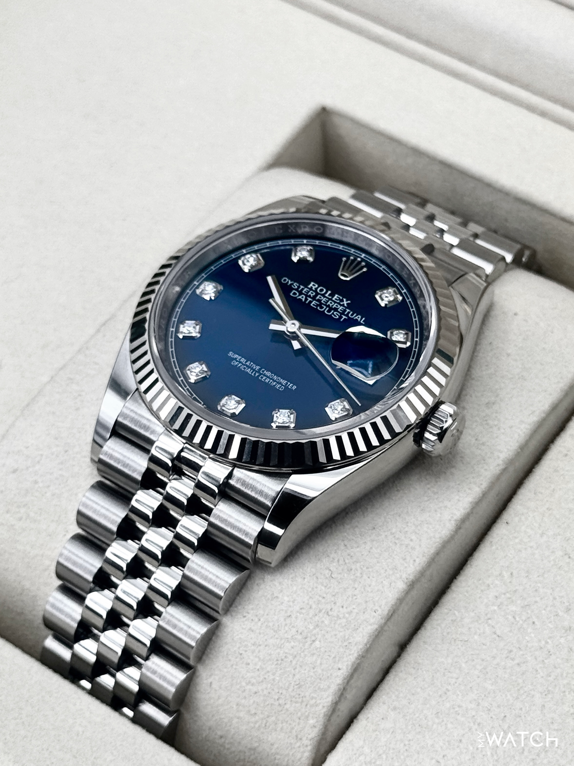 NEW 2026 Rolex Datejust 36mm 126234 Stainless Steel Jubilee Blue Diamond Dial - MyWatchLLC