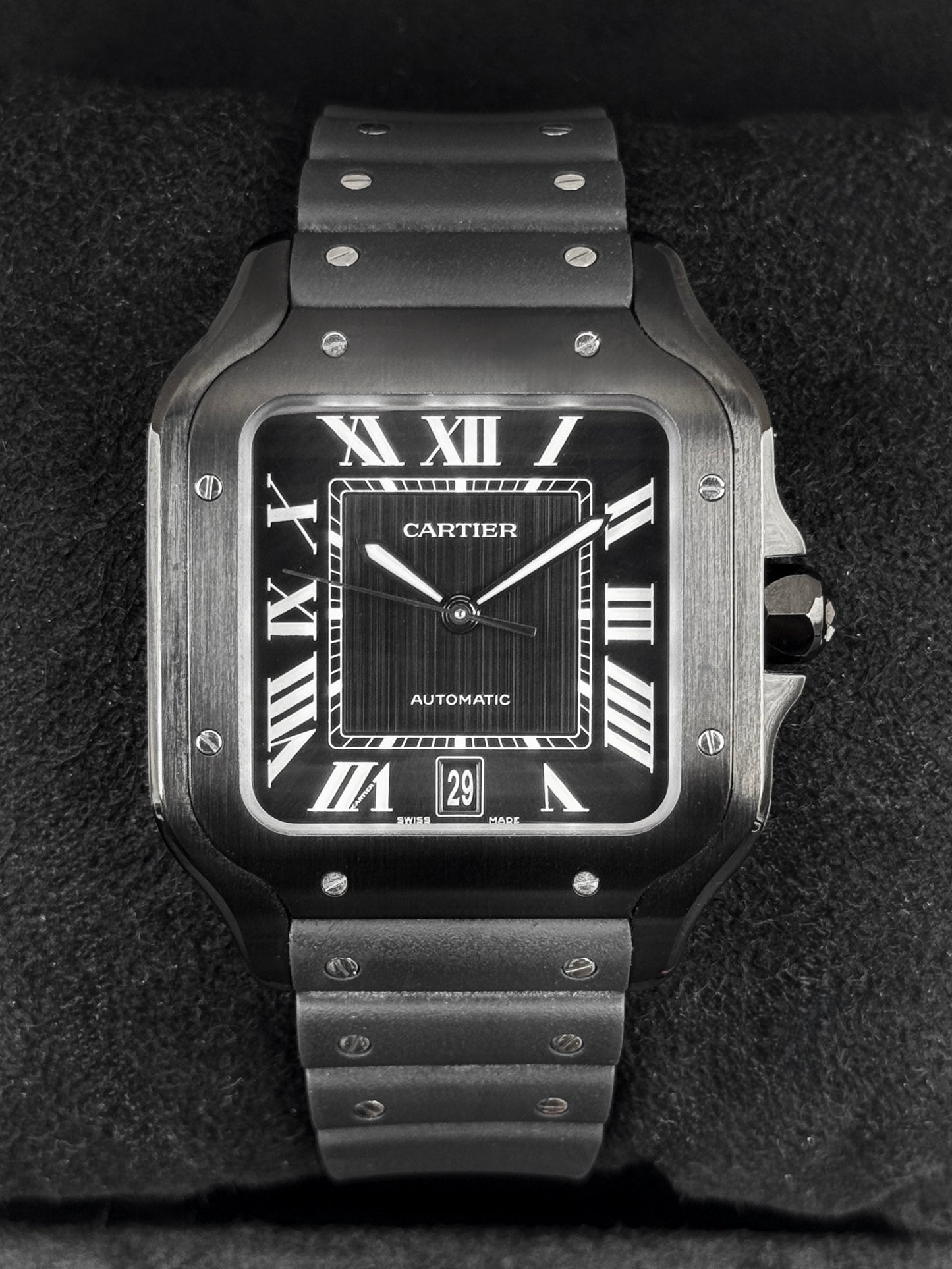 2024 Cartier Santos De Cartier 39.8mm WSSA0039 Stainless Steel Black Dial