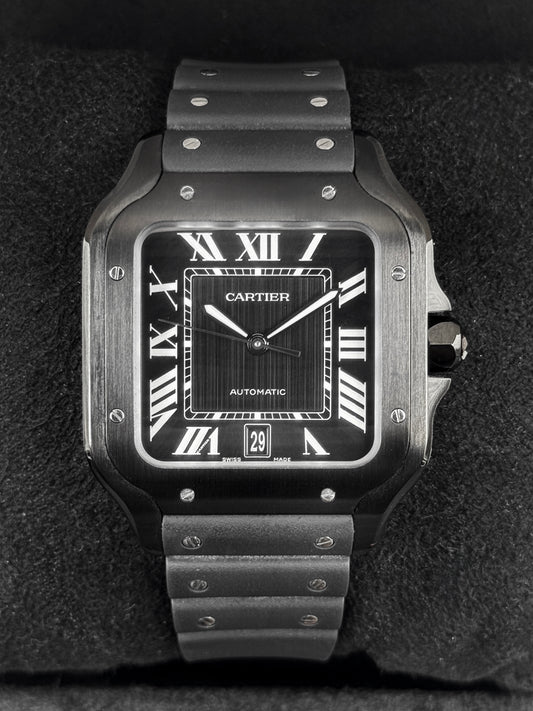 2024 Cartier Santos De Cartier 39.8mm WSSA0039 Stainless Steel Black Dial