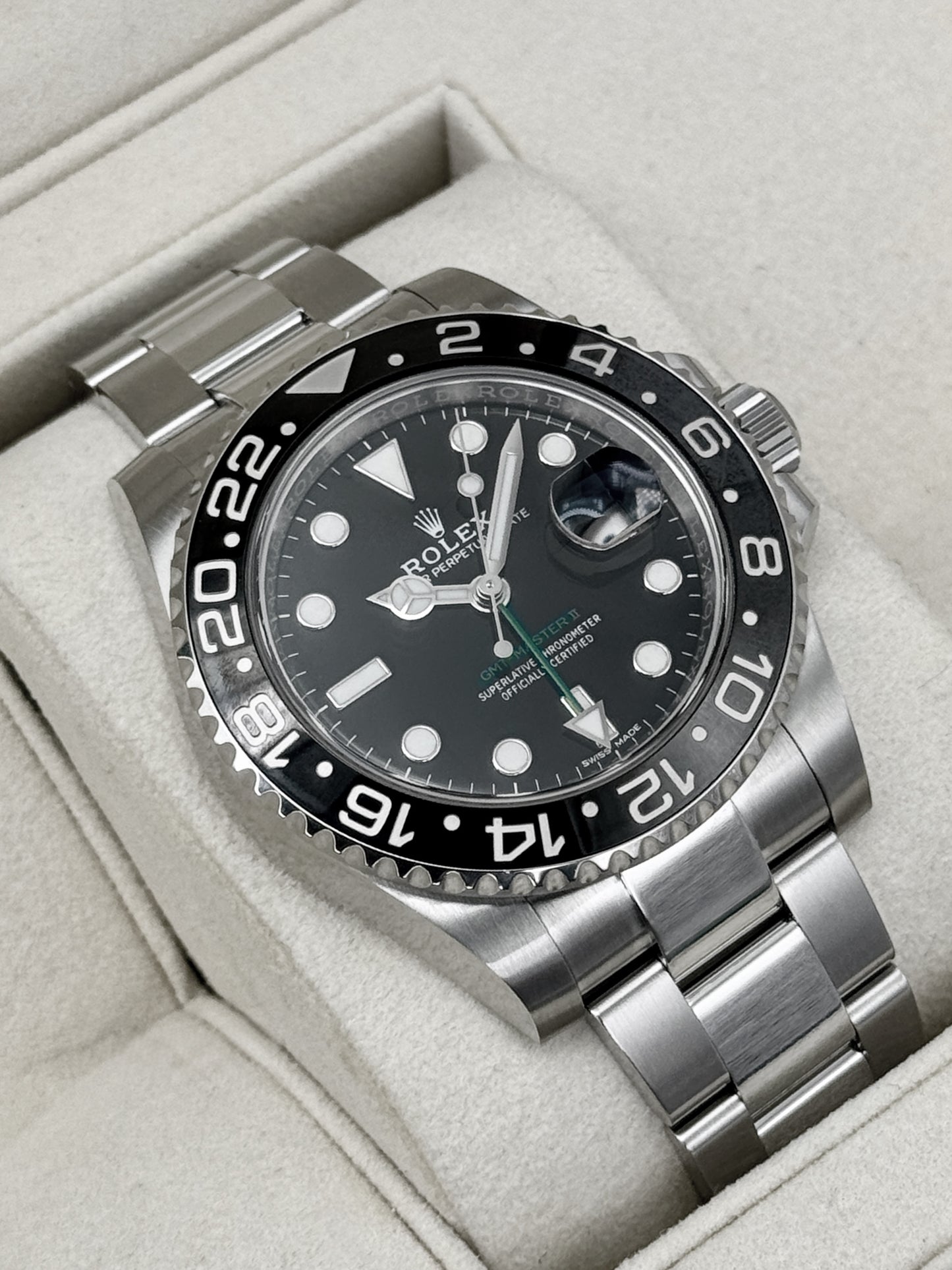 2019 Rolex GMT-Master II 40mm 116710LN Stainless Steel Black Dial
