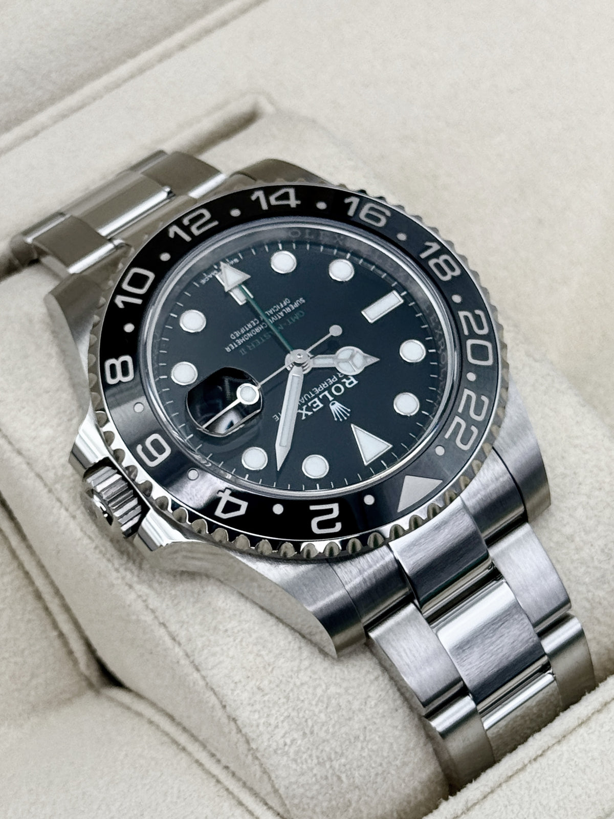 2022 Rolex GMT-Master II 40mm 116710LN Stainless Steel Black Dial
