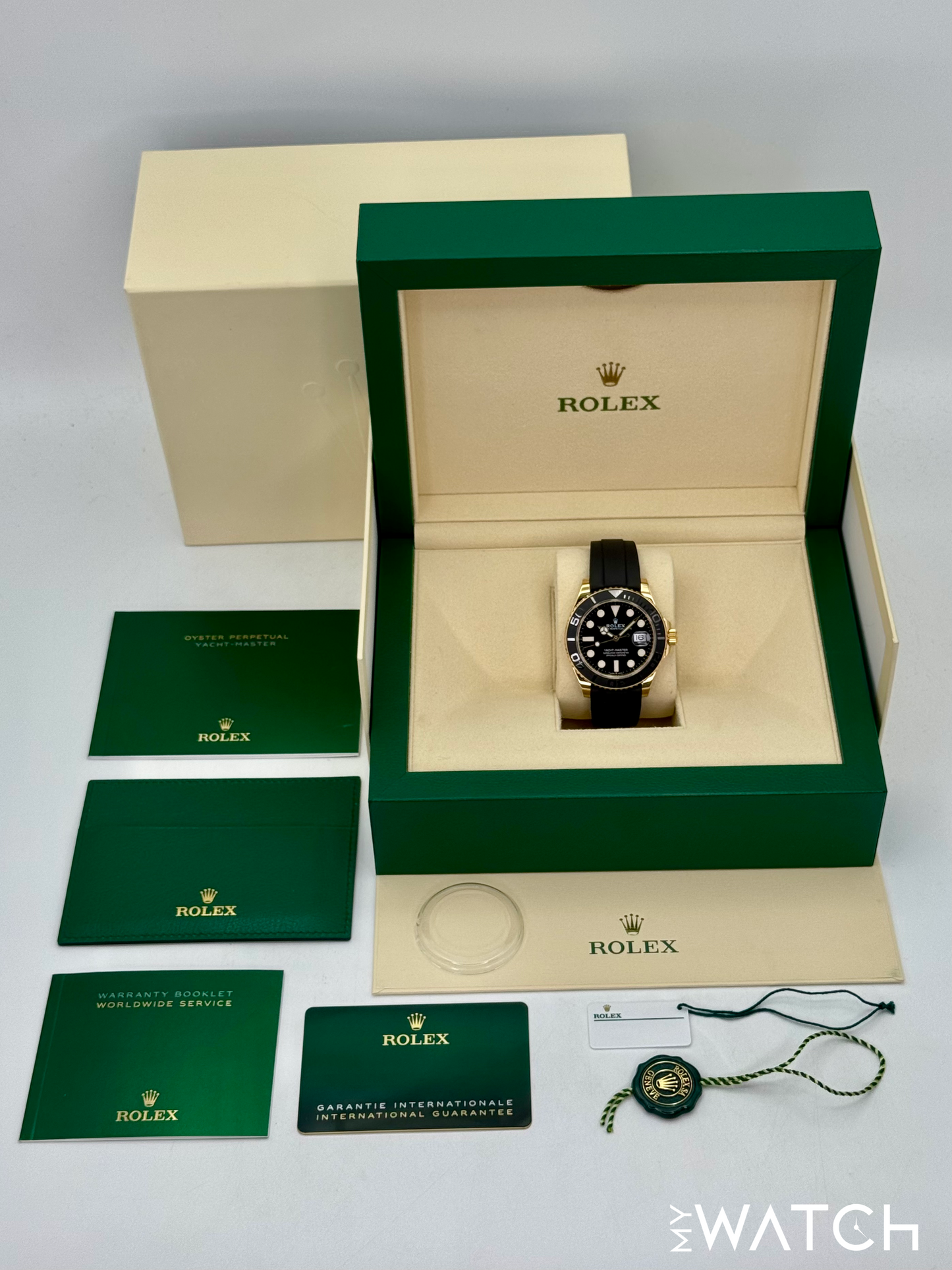 2023 Rolex Yacht-Master 42mm 226658 Gold Oysterflex Black Dial