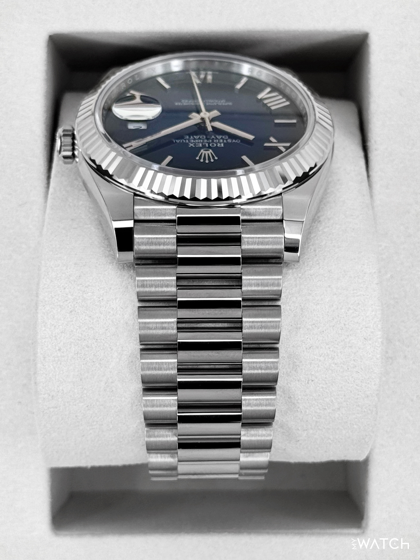 NEW 2025 Rolex Day-Date 40mm 228239 Presidential Blue Ombre Dial - MyWatchLLC