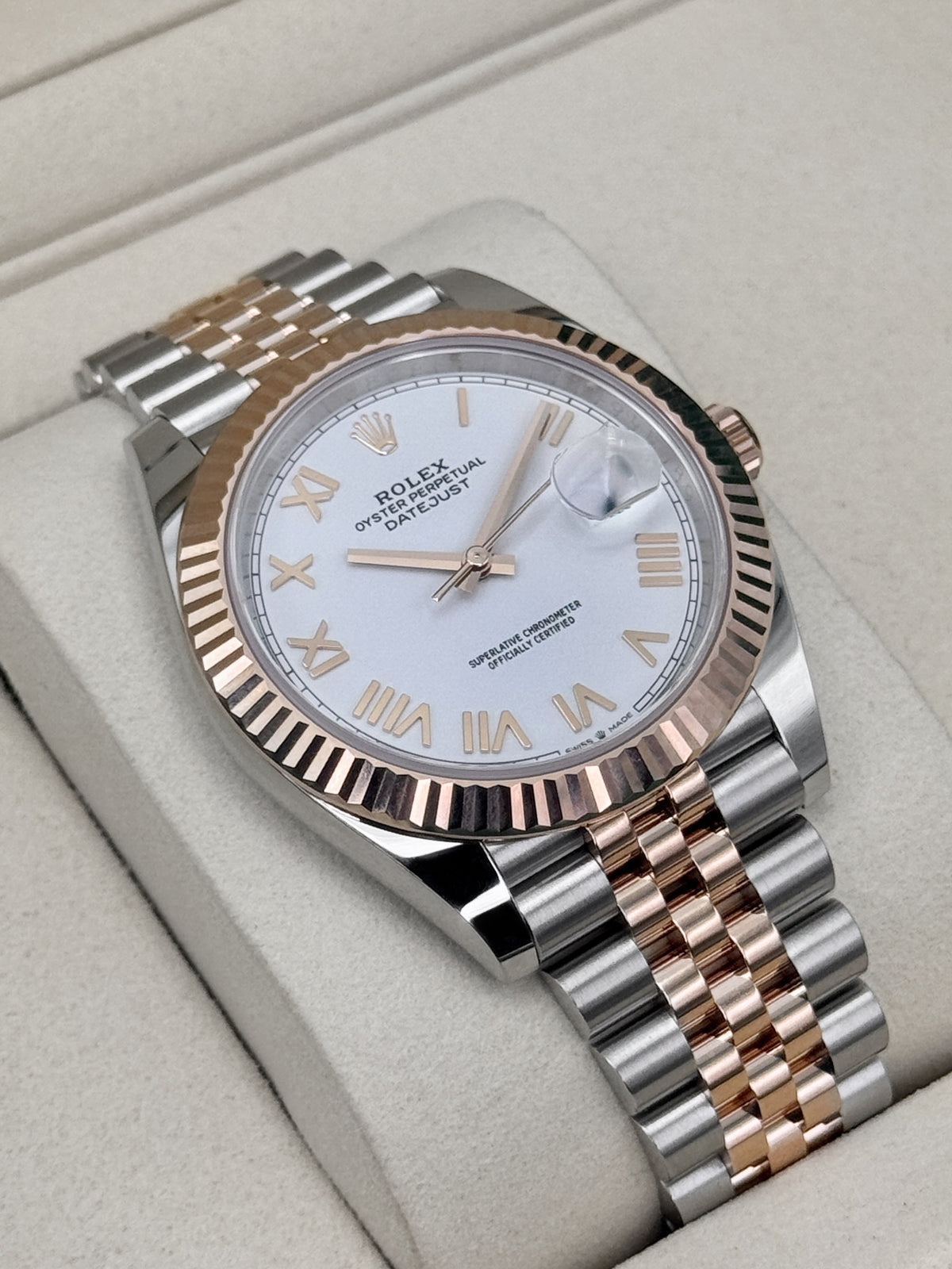 NEW 2026 Rolex Datejust 41mm 126331 Two-Tone White Roman Numeral Dial