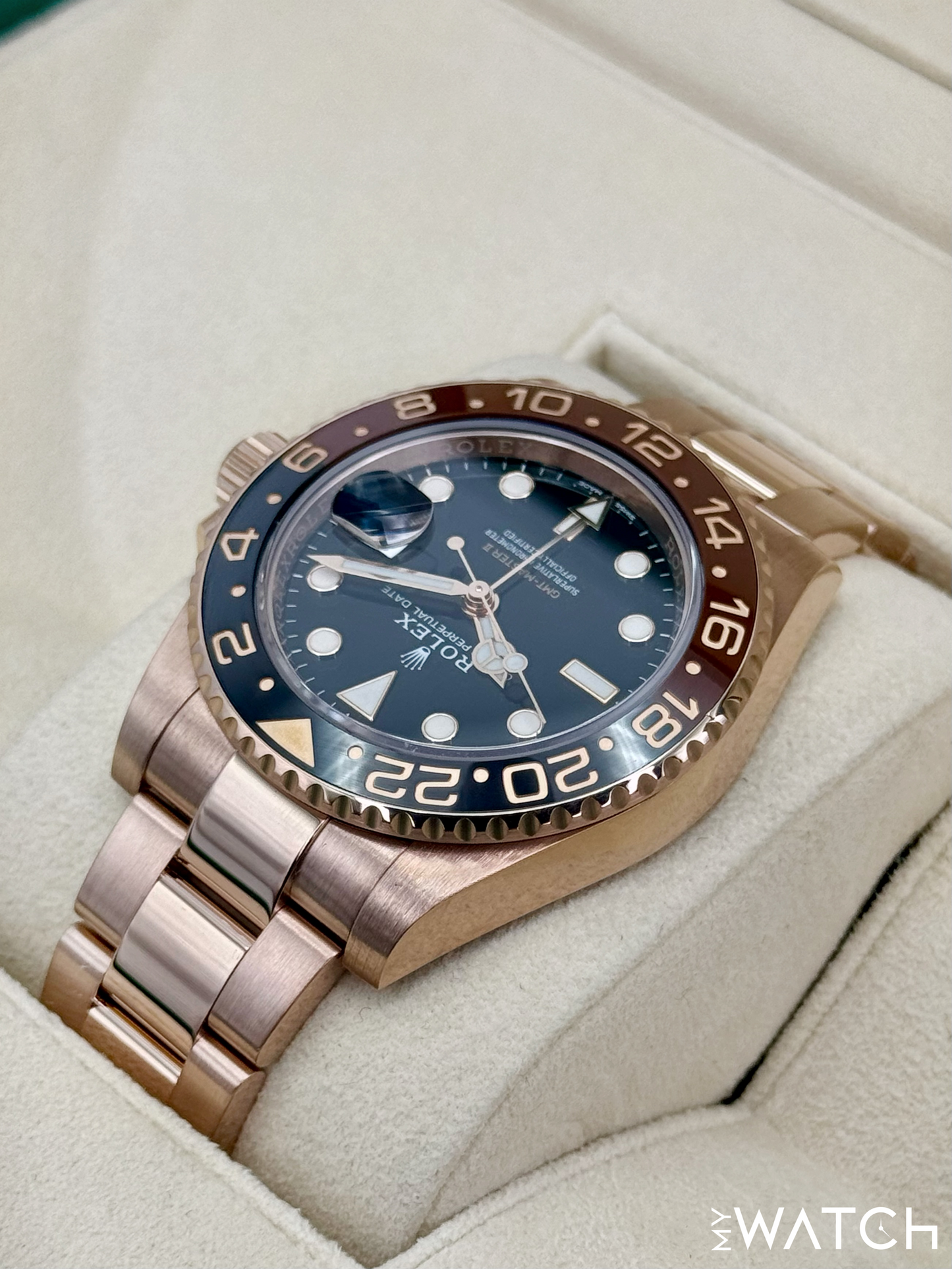2021 Rolex GMT-Master II "Rootbeer" 40mm 126715CHNR Rose Gold