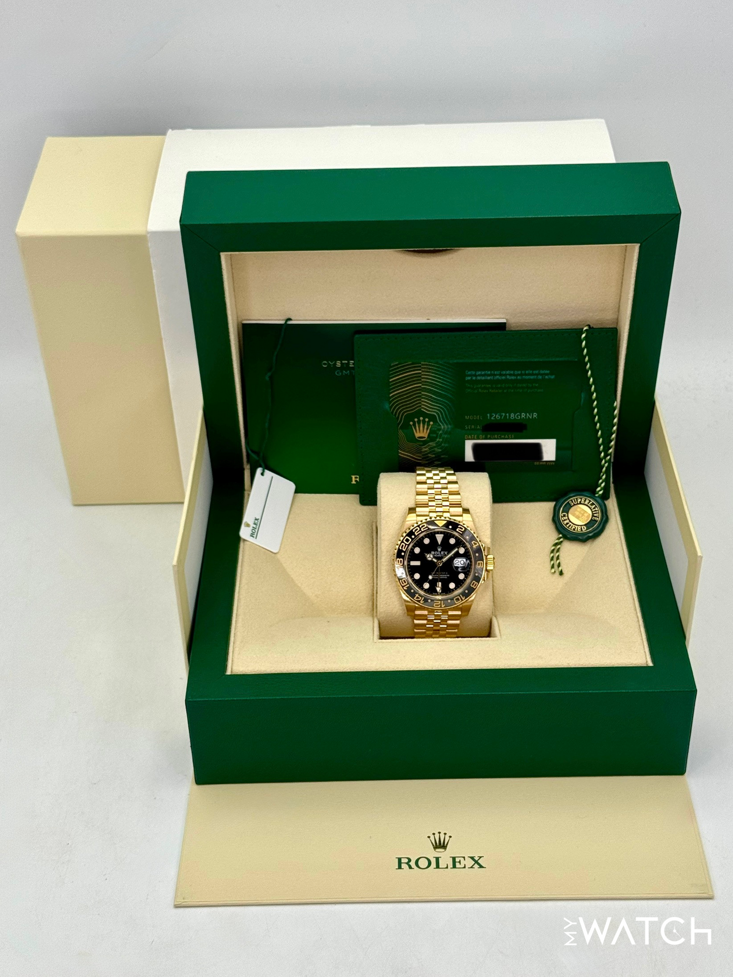 2023 Rolex GMT-Master II 40mm 126718GRNR Jubilee Black Dial