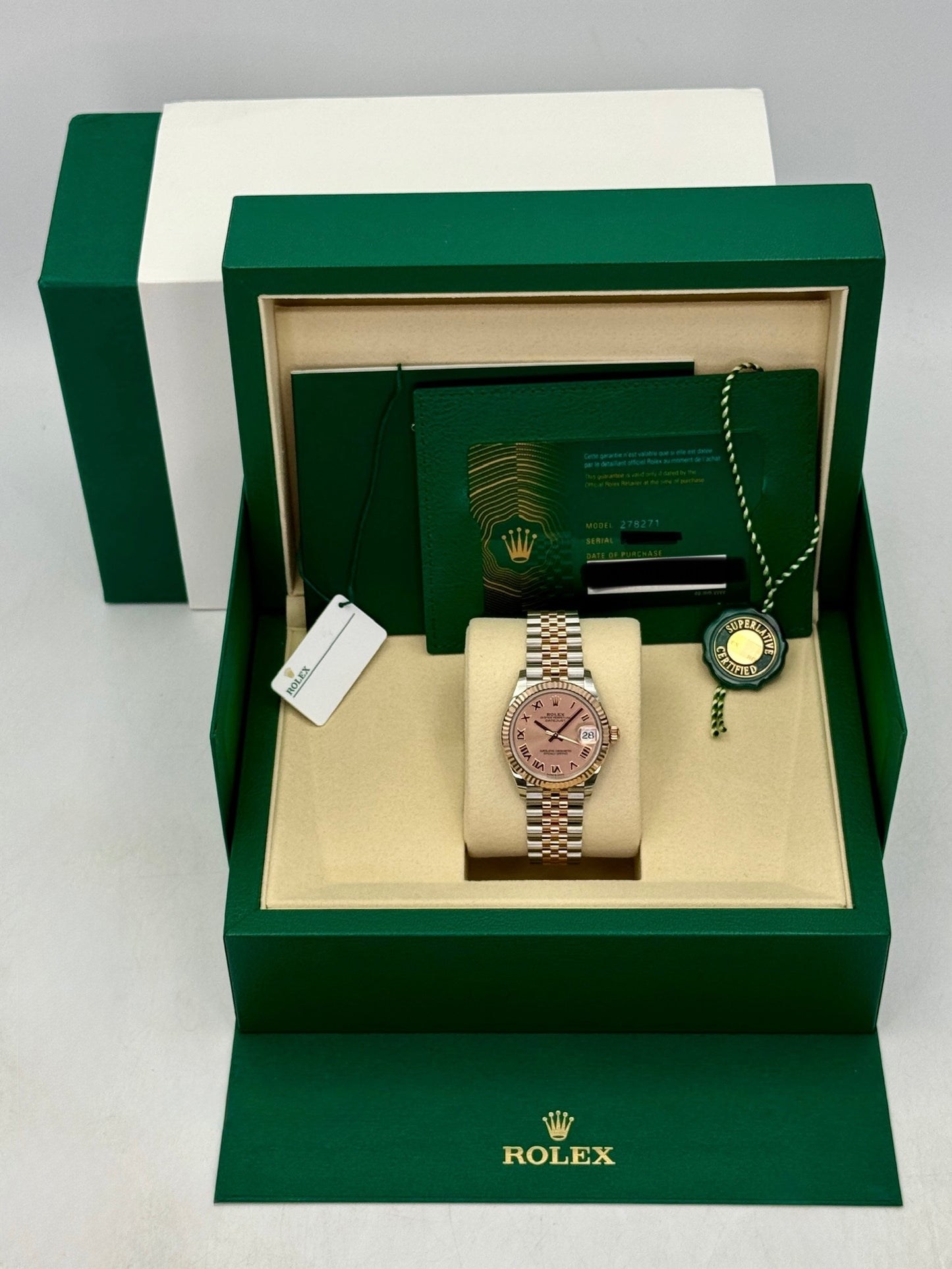 NEW 2026 Rolex Ladies Datejust 31mm 278271 Two-Tone Jubilee Pink Dial