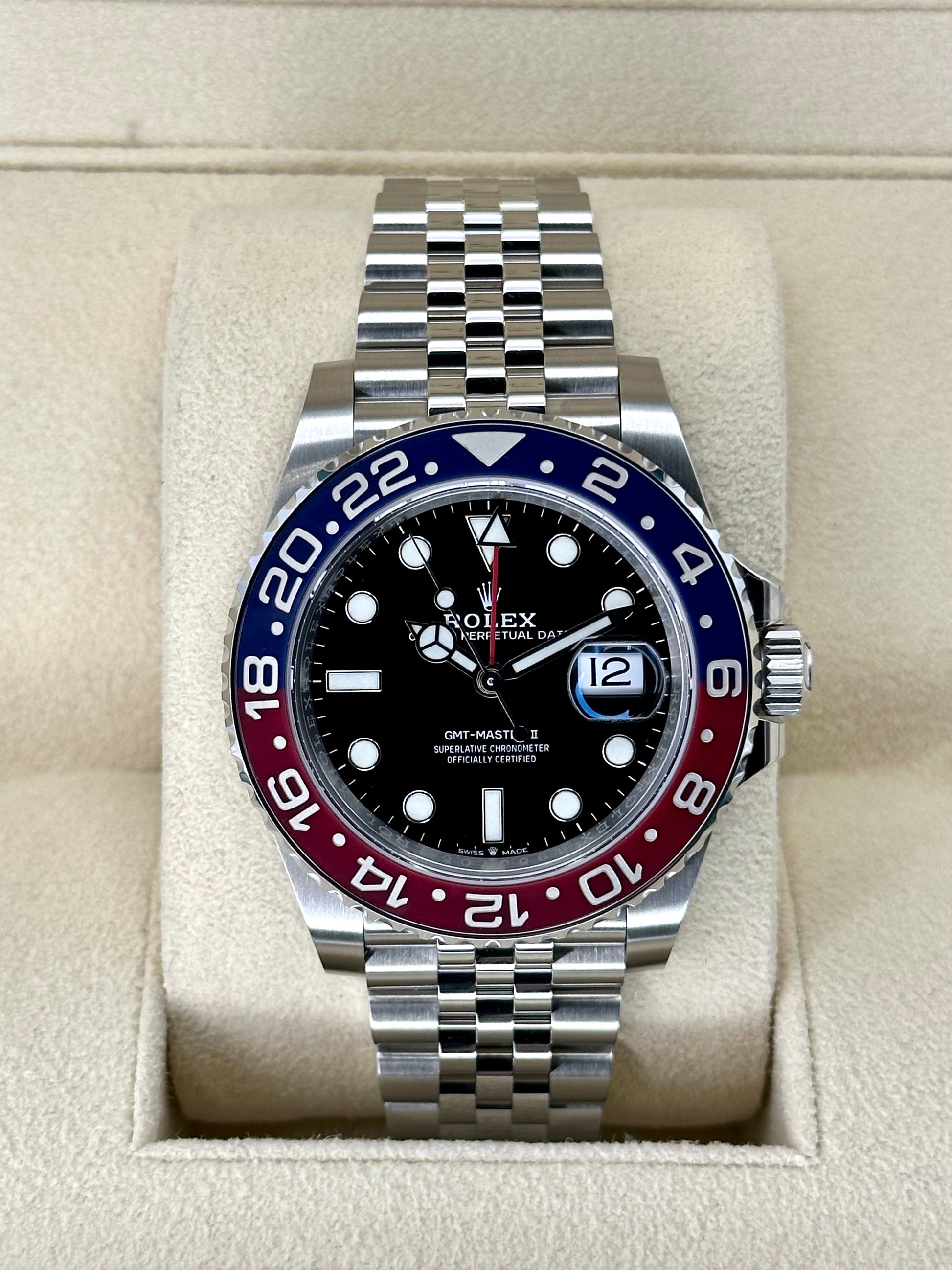 2022 Rolex GMT-Master II "Pepsi" 40mm 126710BLRO Jubilee Black Dial - MyWatchLLC