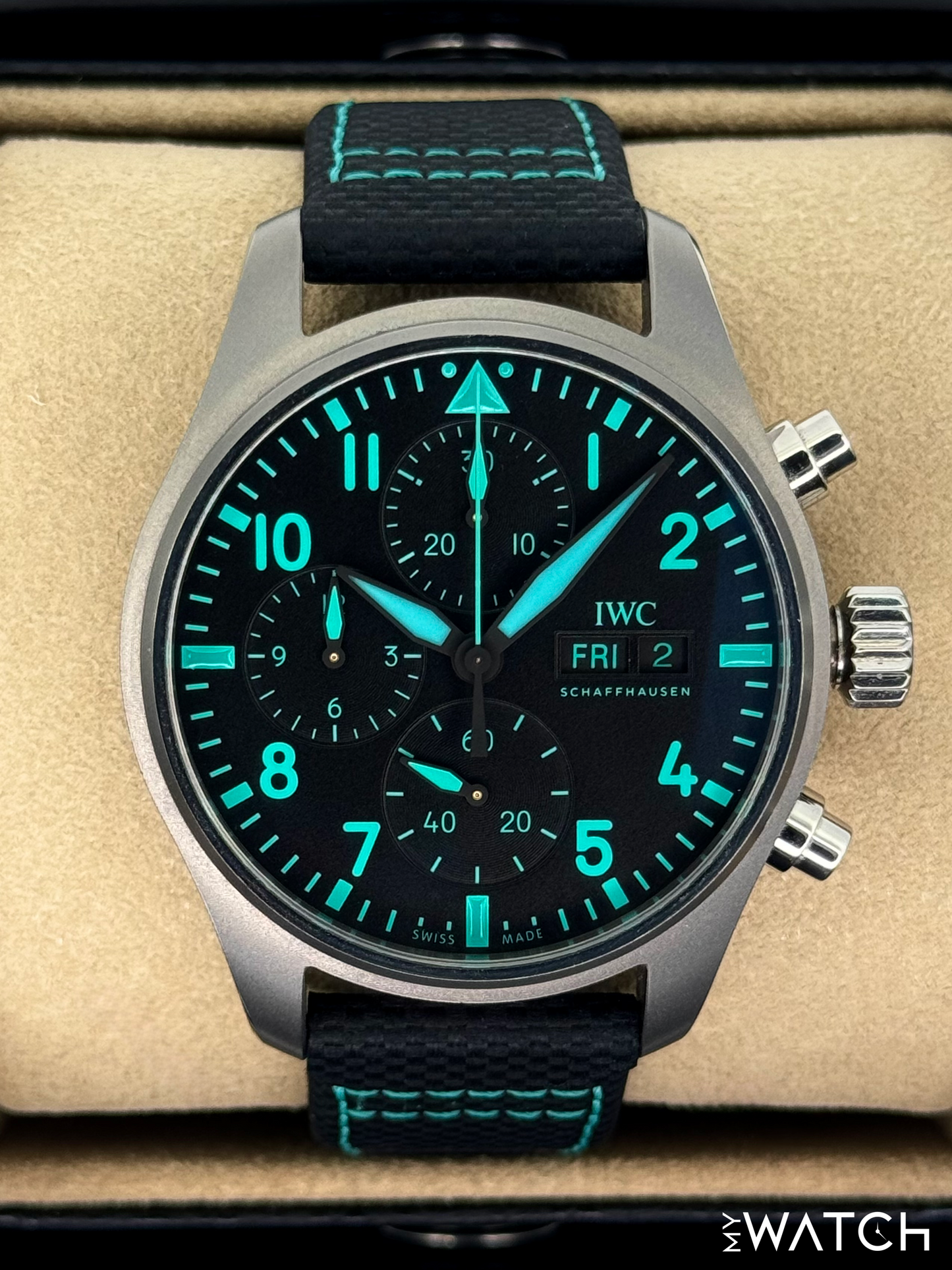 2023 IWC Pilot's Chronograph 41mm IW388108 Titanium Black Dial
