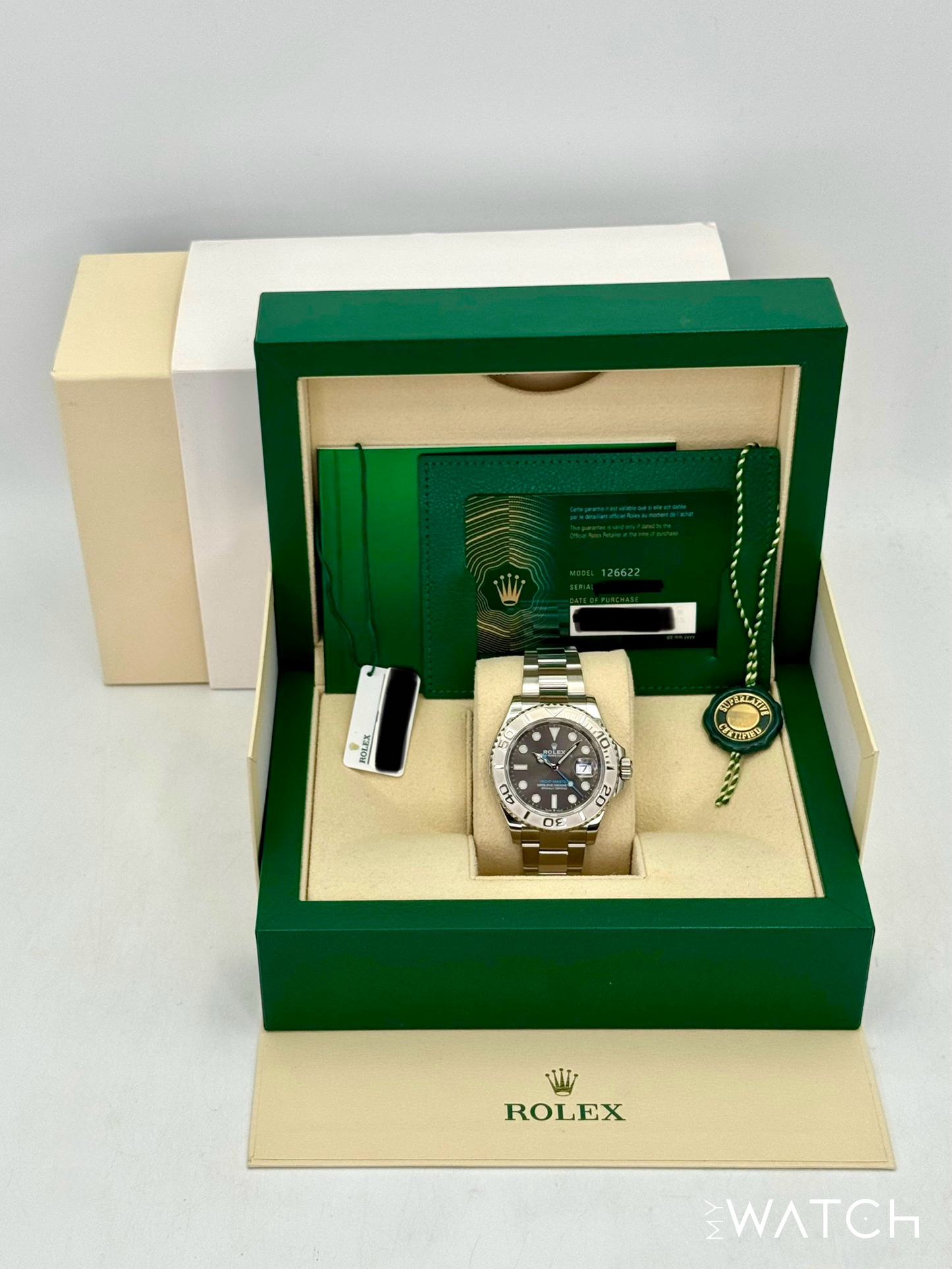 2022 Rolex Yacht-Master 40mm 126622 Stainless Steel Rhodium Dial