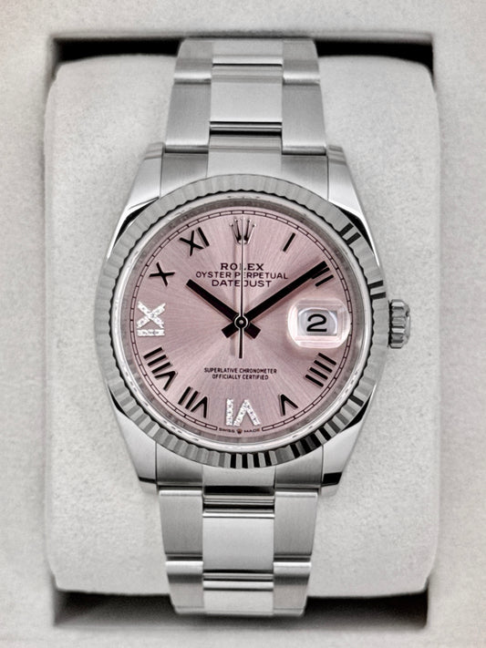 NEW 2026 Rolex Datejust 36mm 126234 Stainless Steel Oyster Pink Diamond Dial