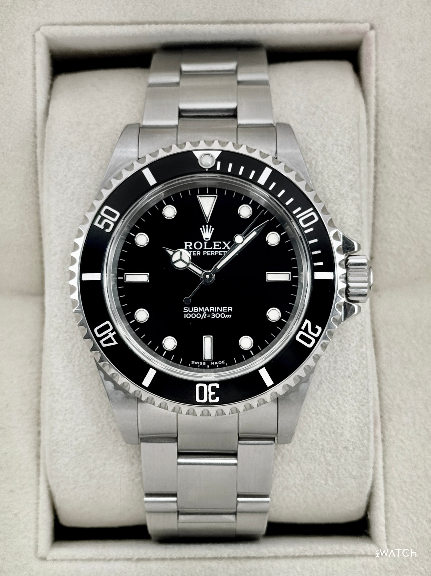 2006 Rolex Submariner 40mm 14060M Stainless Steel Two-Liner Black Dial - MyWatchLLC