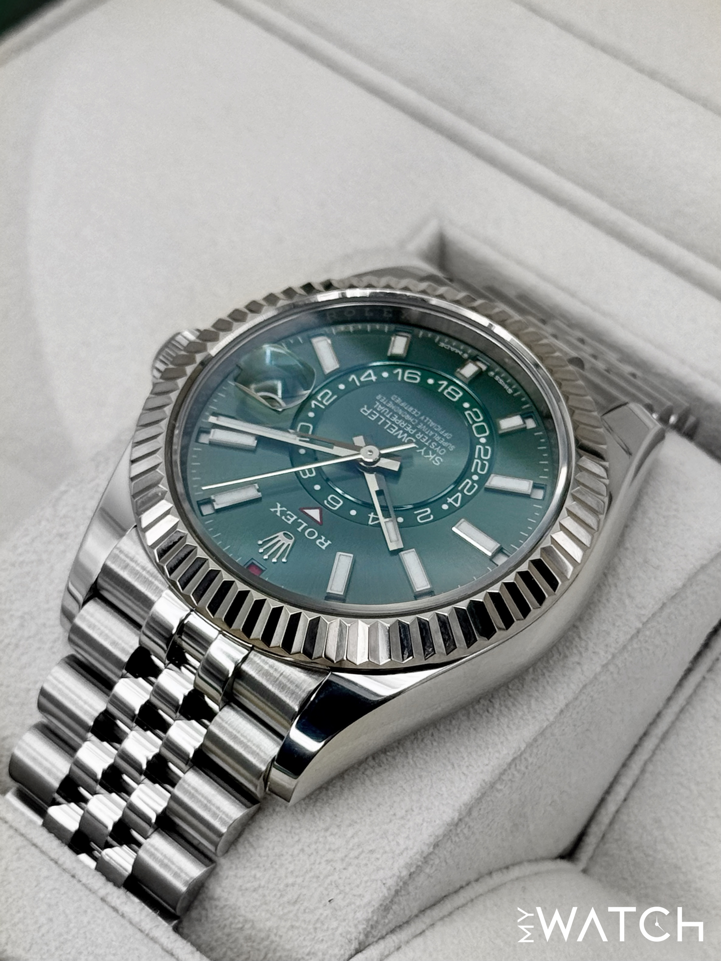 2023 Rolex Sky-Dweller 42mm 336934 Jubilee Green Dial