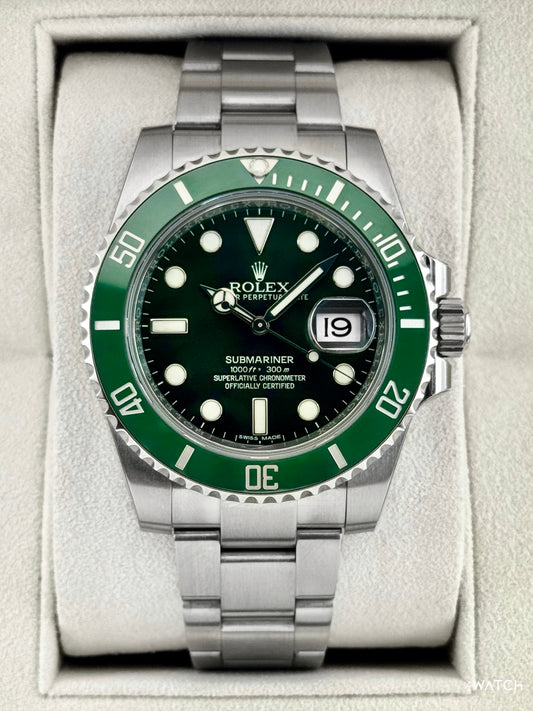2016 Rolex Submariner “Hulk” 40mm 116610LV Green Dial (STICKERED) - MyWatchLLC