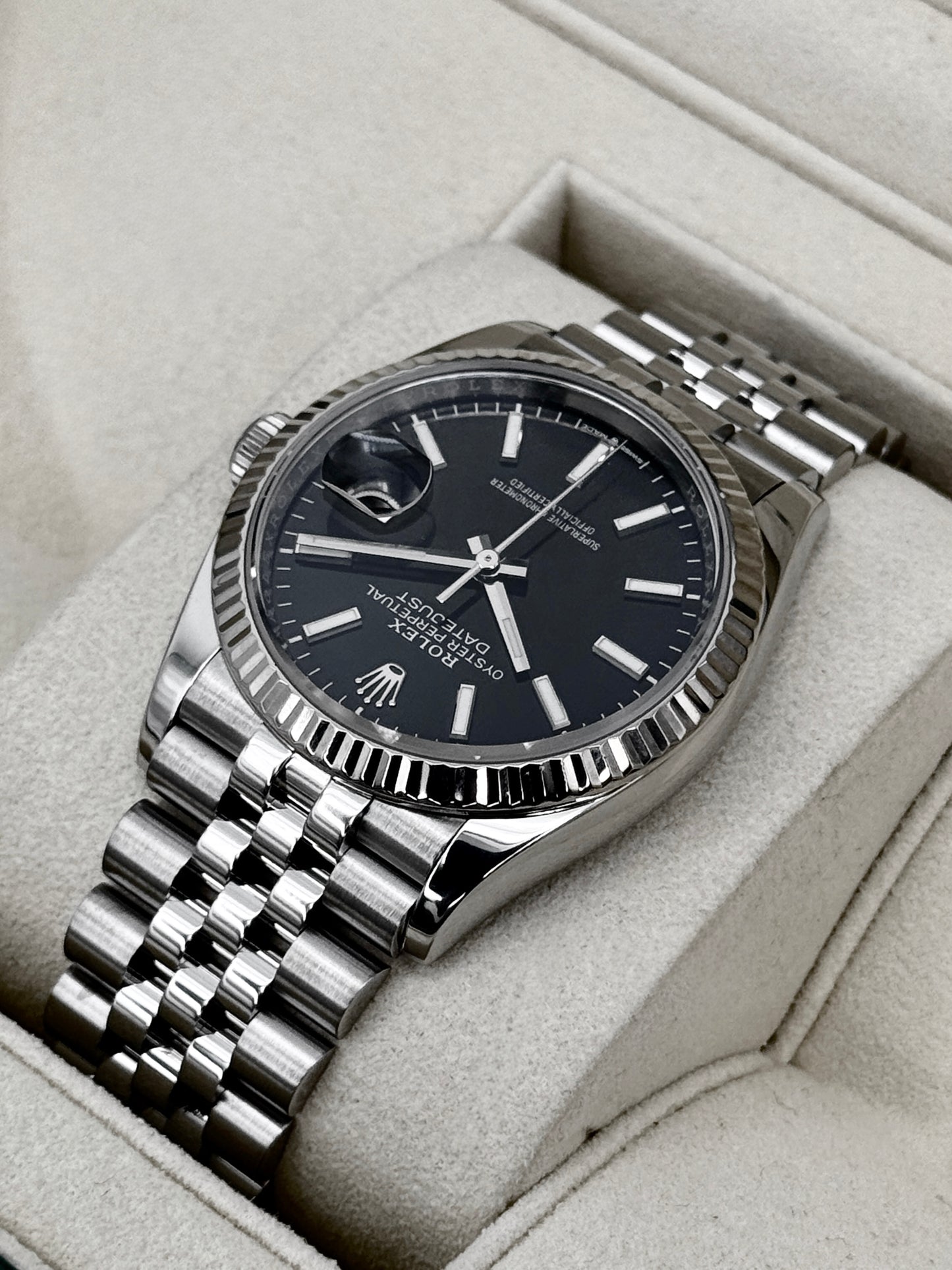 2019 Rolex Datejust 36mm 126234 Stainless Steel Jubilee Black Dial