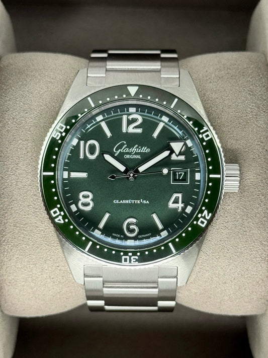 2026 Glashütte Original Seaq 39mm 1-39-11-13-83-70 Stainless Steel Green Dial