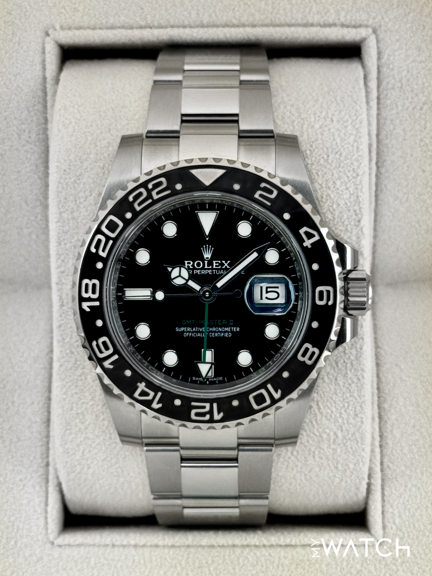 2019 Rolex GMT-Master II 40mm 116710LN Stainless Steel Black Dial