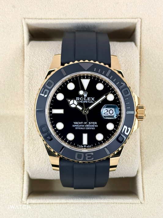 2023 Rolex Yacht-Master 42mm 226658 Gold Oysterflex Black Dial