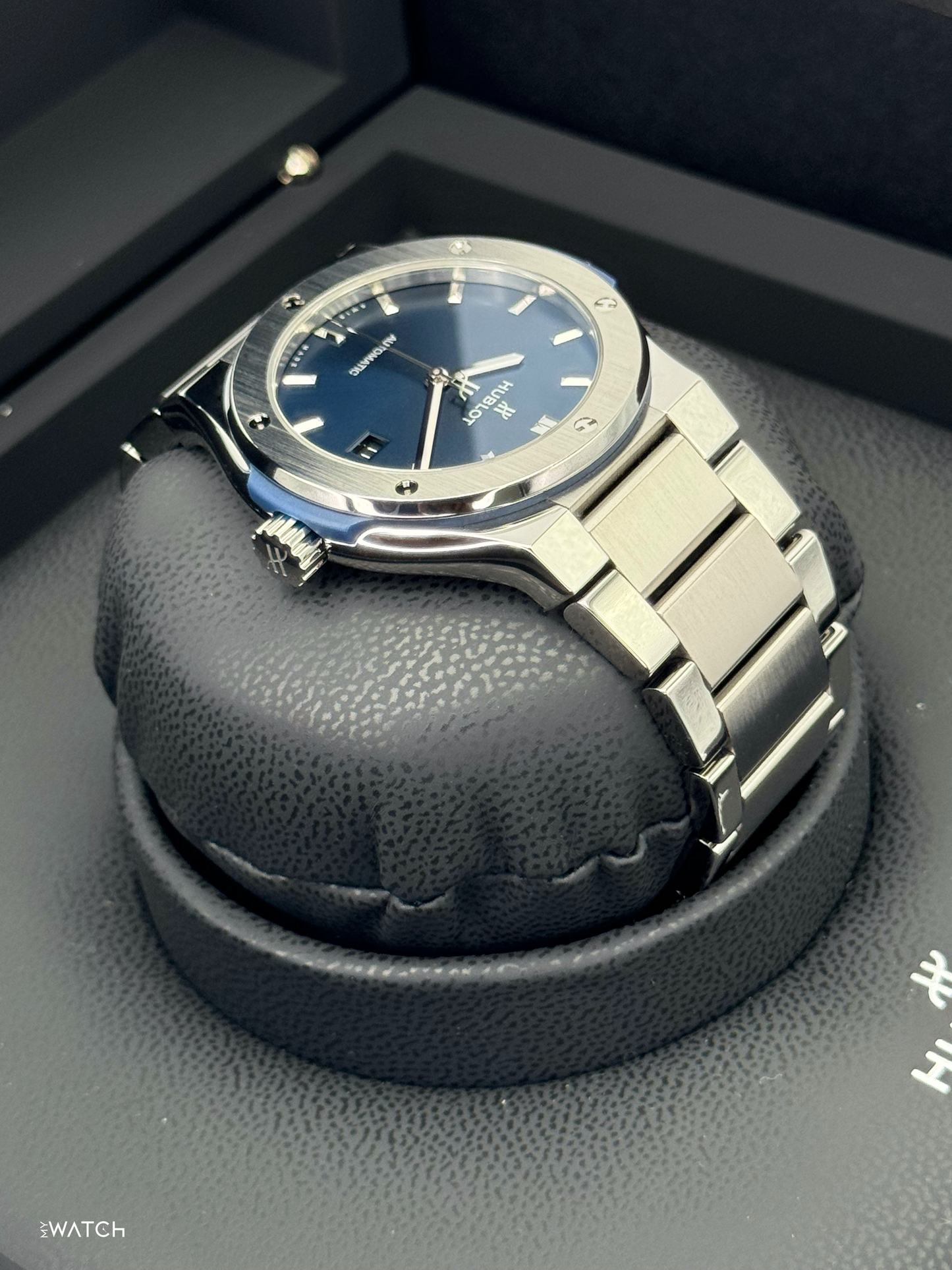 2023 Hublot Classic Fusion 42mm 548.NX.7170.NX Titanium Blue Dial - MyWatchLLC