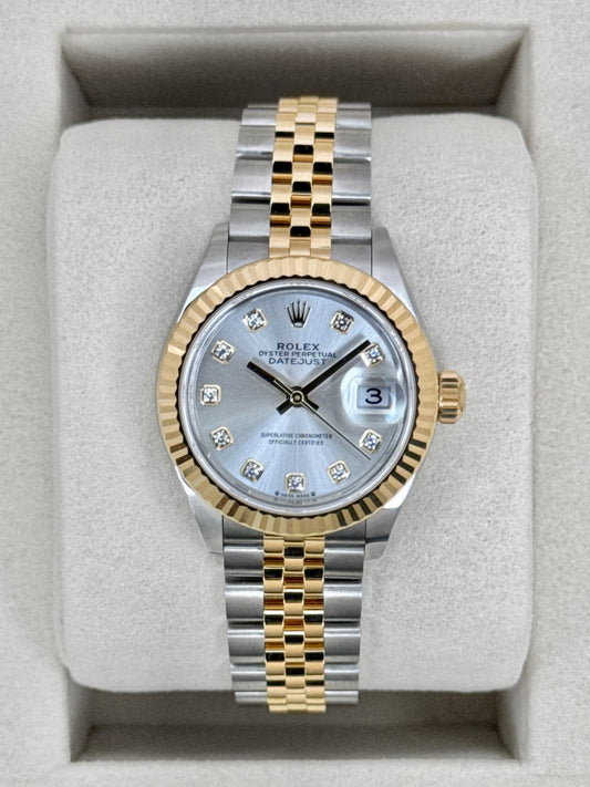 NEW 2026 Rolex Lady Datejust 28mm 279173 Two-Tone Jubilee Silver Diamond Dial