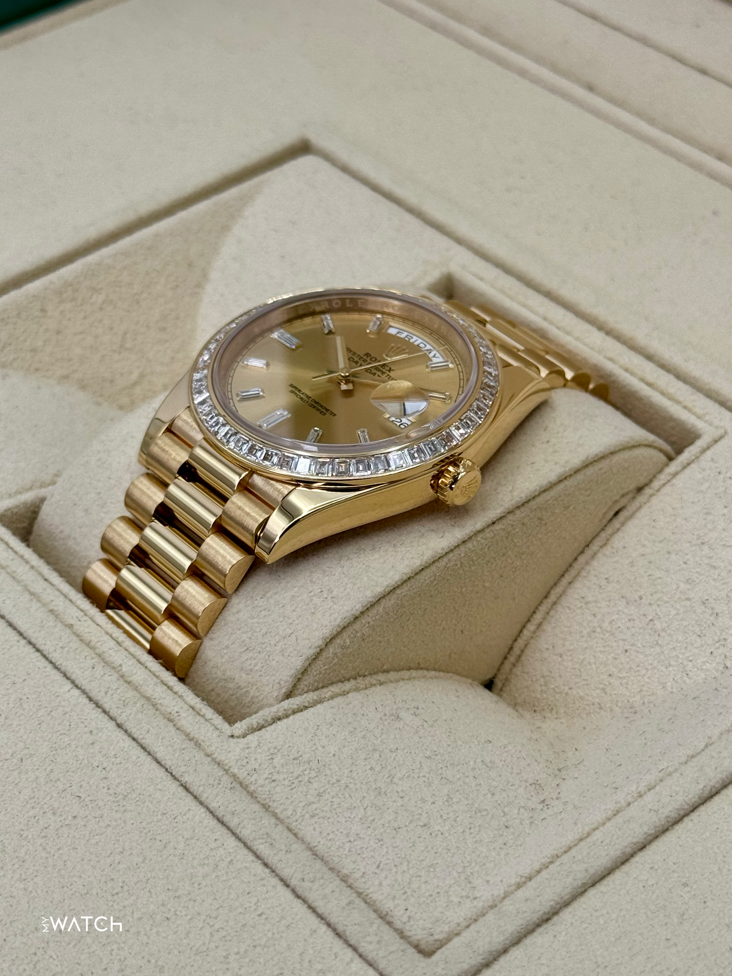 2018 Rolex Day-Date 40mm 228398TBR Presidential Yellow Gold Champagne Dial