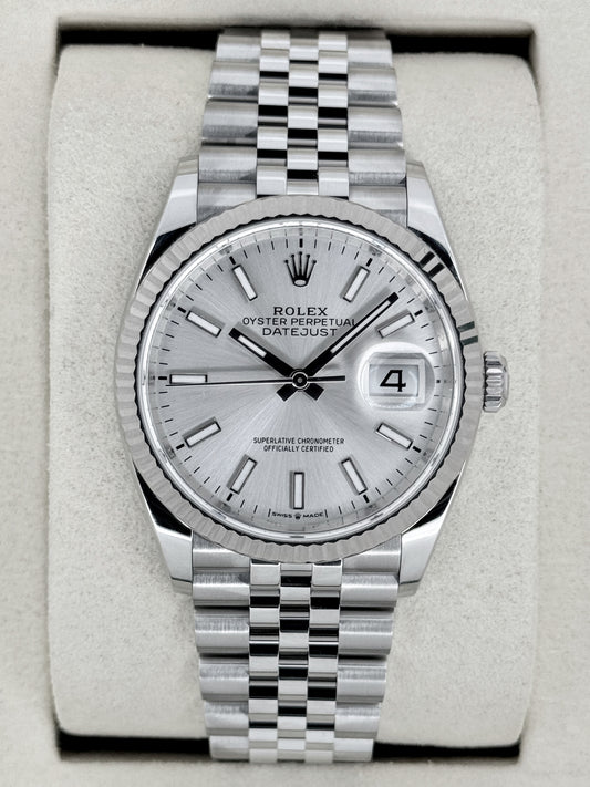 2025 Rolex Datejust 36mm 126234 Stainless Steel Jubilee Silver Dial - MyWatchLLC
