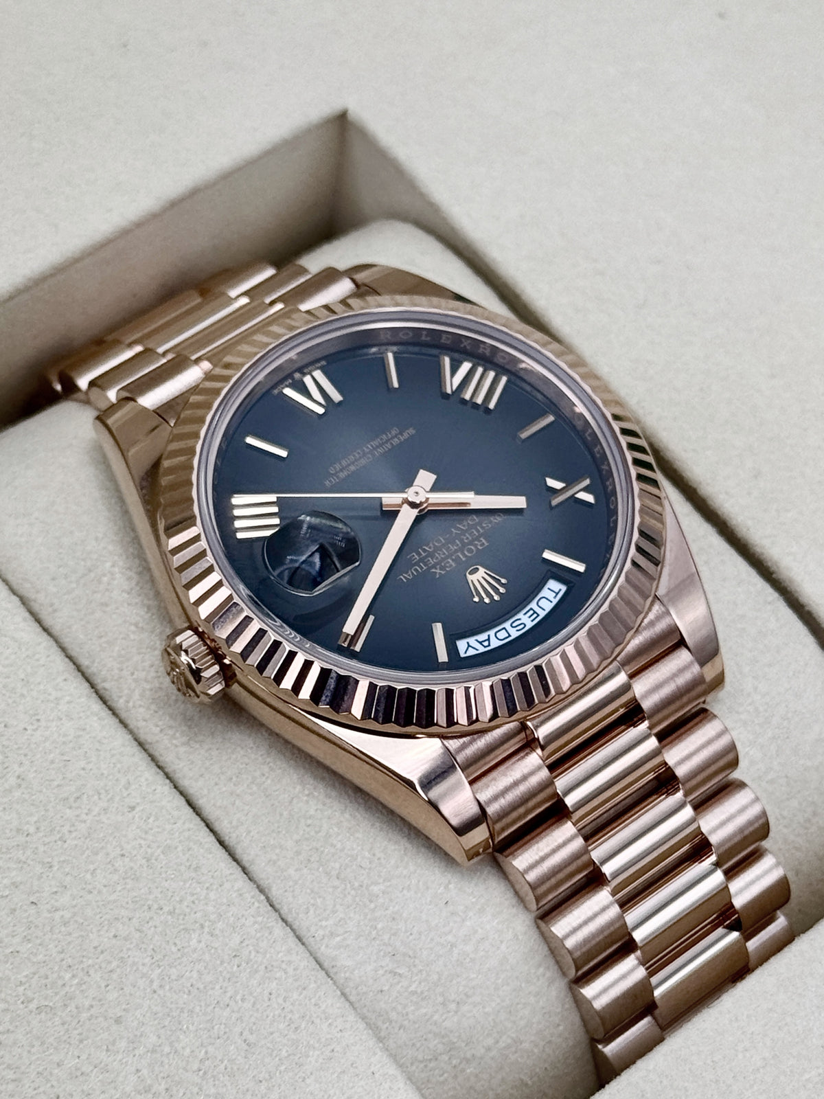 2026 Rolex Day-Date 40mm 228235 Presidential Slate Ombre Dial