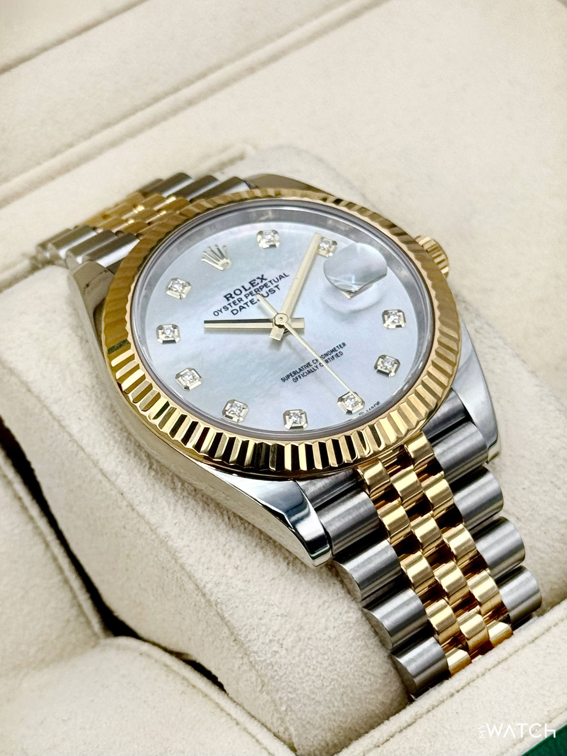 2020 Rolex Datejust 41mm 126333 Two-Tone Jubilee MOP Diamond Dial - MyWatchLLC