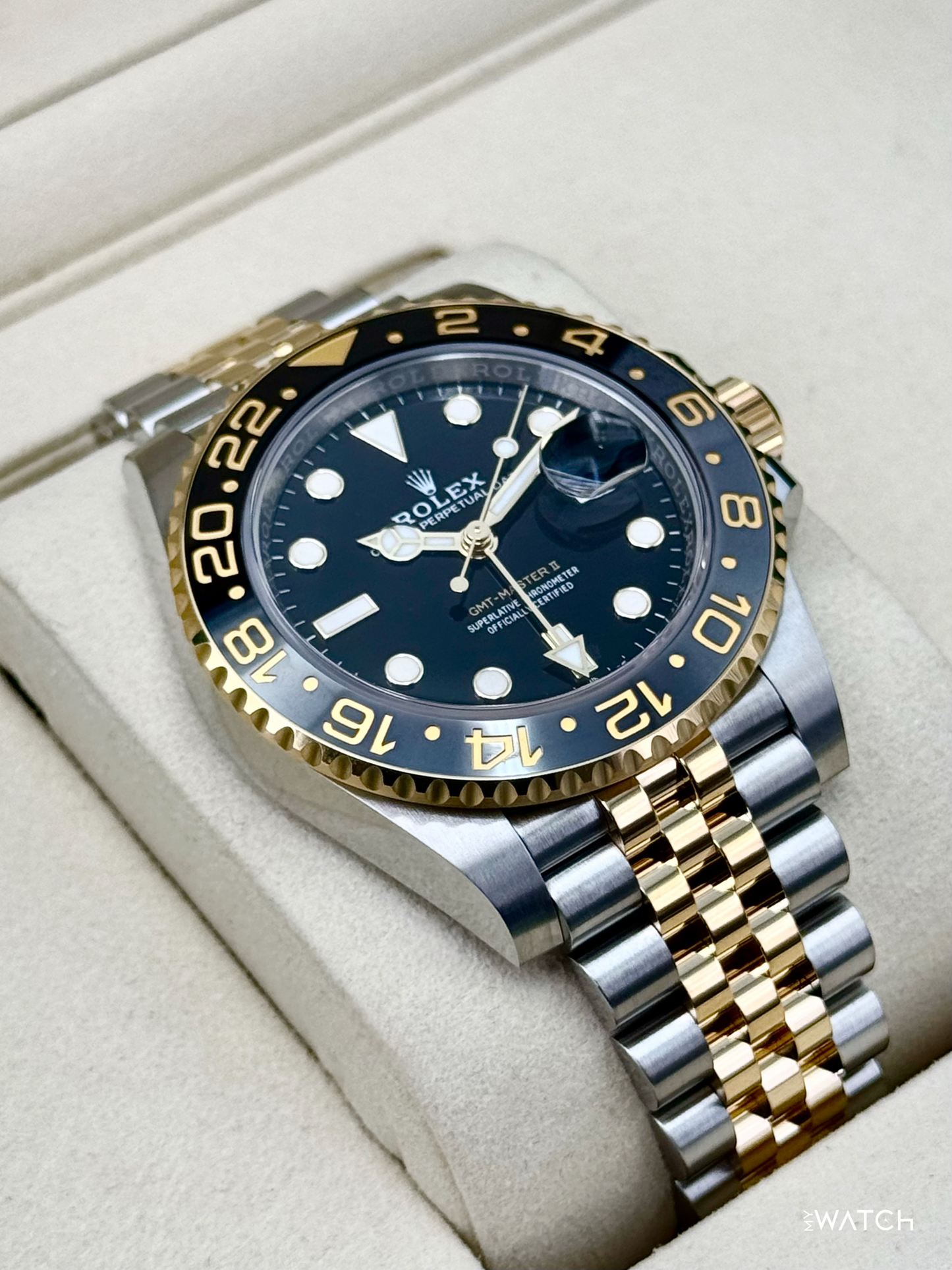 NEW 2025 Rolex GMT-Master II 40mm 126713GRNR Two-Tone Jubilee - MyWatchLLC