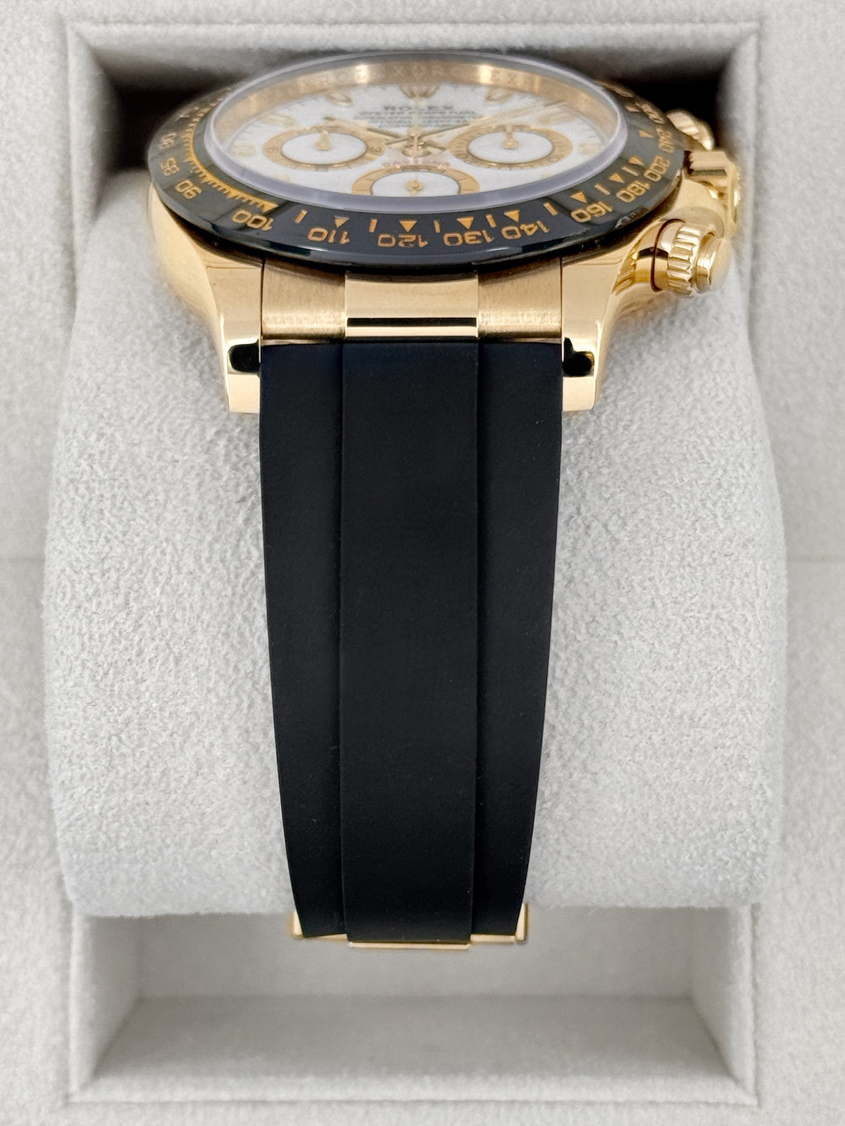 2022 Rolex Daytona 40mm 116518LN Yellow Gold Oysterflex White Dial