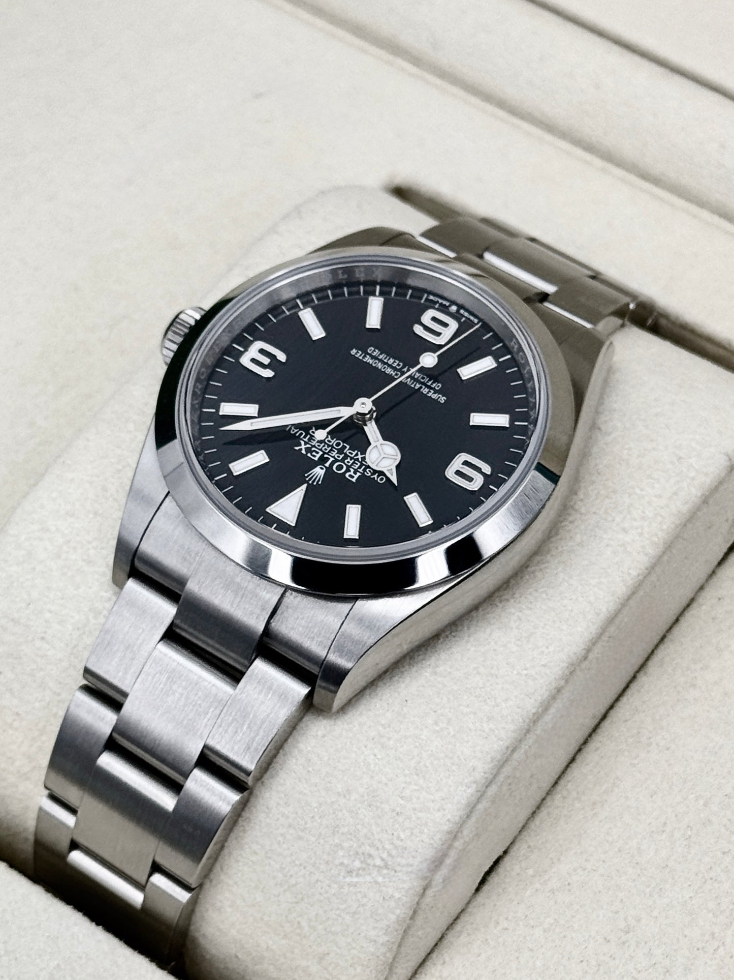 2025 Rolex Explorer 36mm 124270 Stainless Steel Black Dial