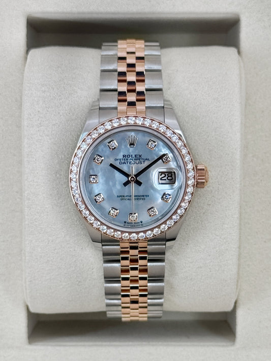 NEW 2026 Rolex Datejust 28mm 279381RBR Mother of Pearl Diamond Dial