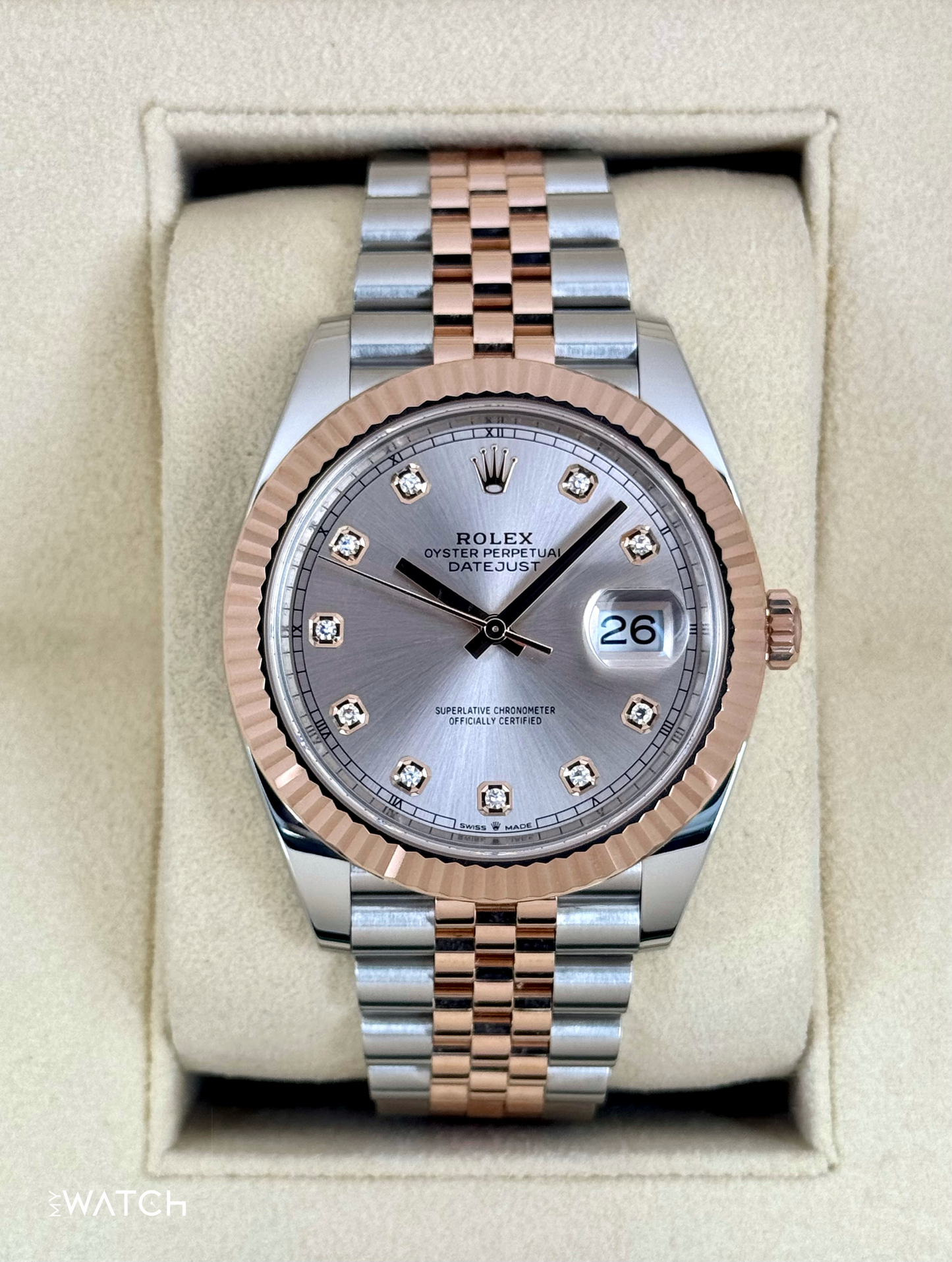 2022 Rolex Datejust 41mm 126331 Two-Tone Jubilee Sundust Diamond Dial