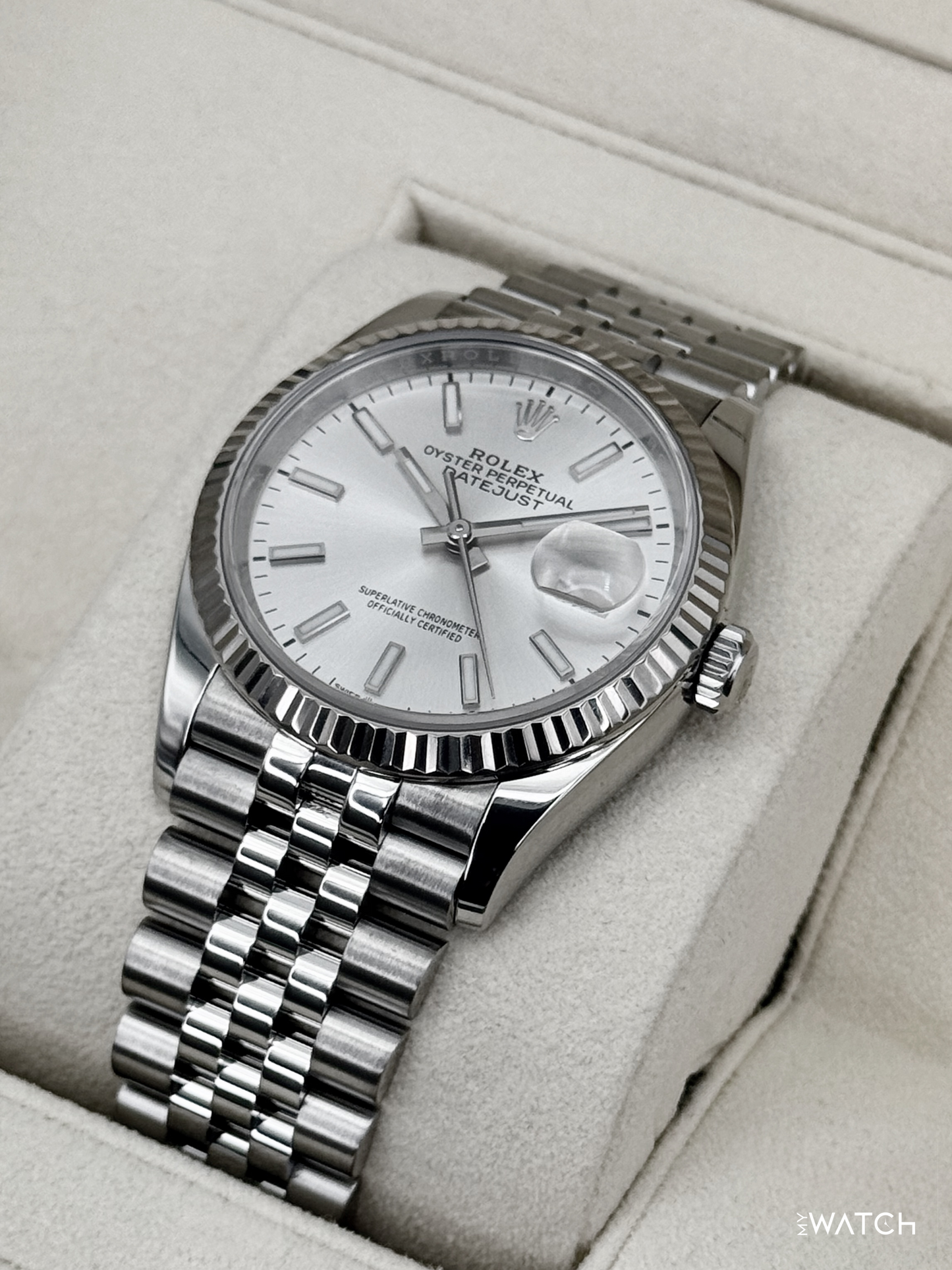 2021 Rolex Datejust 36mm 126234 Stainless Steel Jubilee Silver Dial - MyWatchLLC