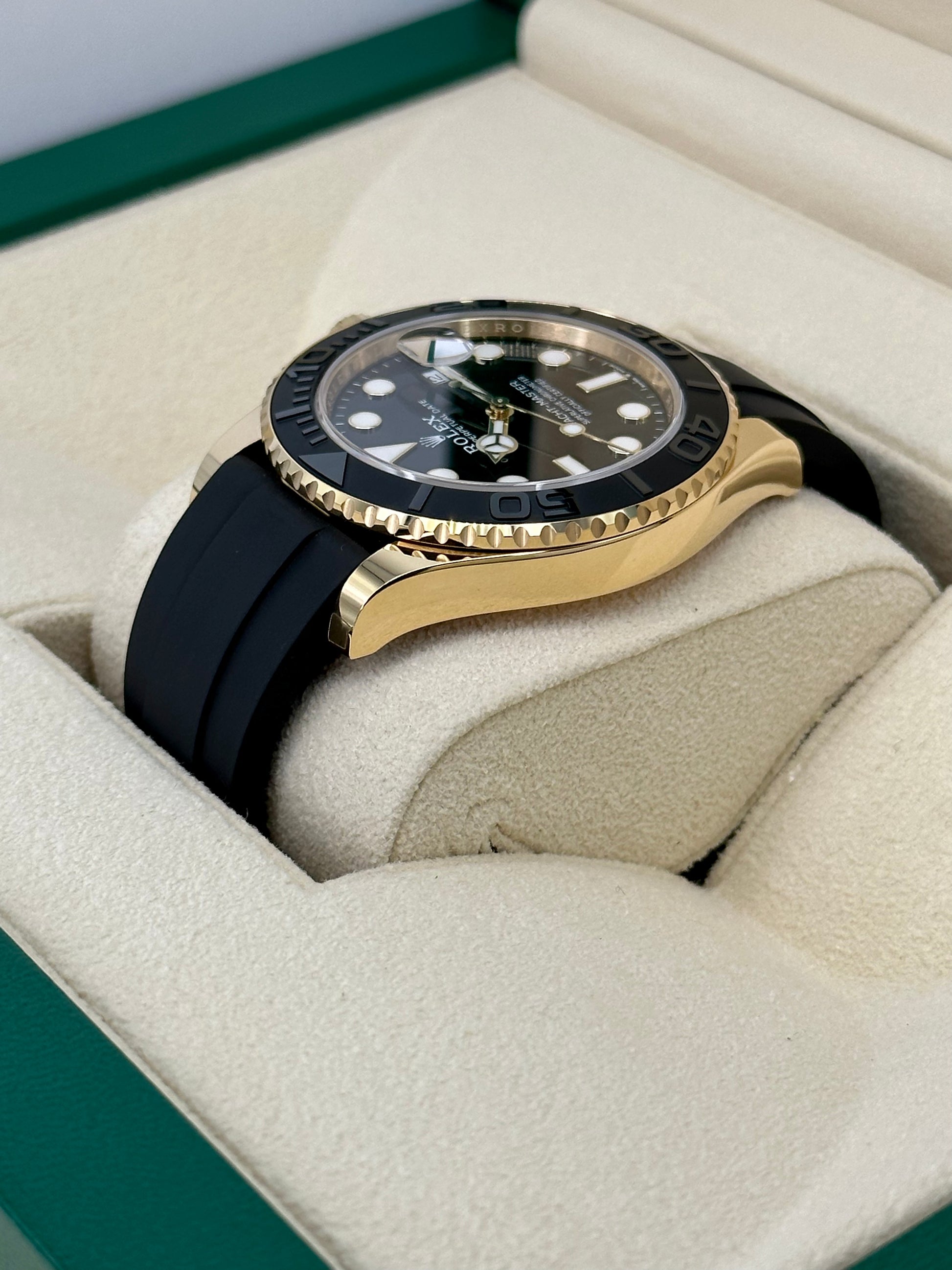 NEW 2023 Rolex Yacht-Master 42mm 226658 Gold Oysterflex Black Dial - MyWatchLLC