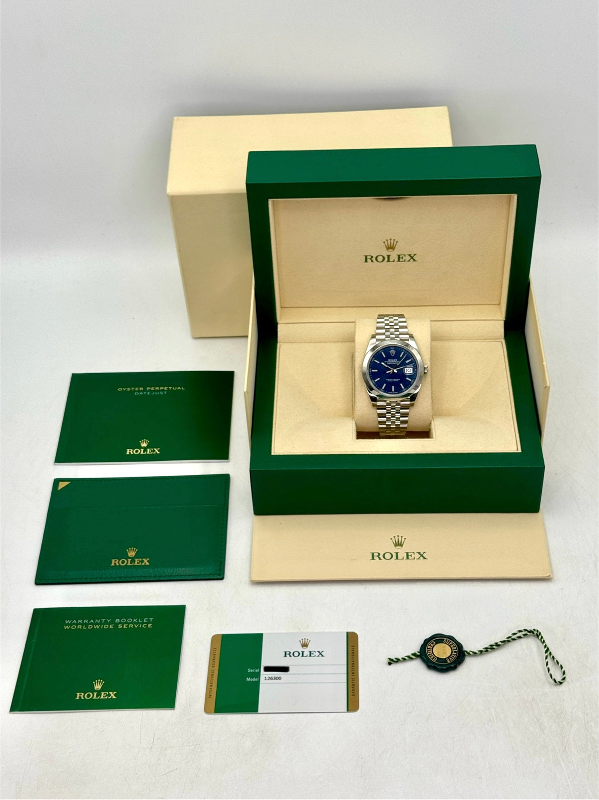 2019 Rolex Datejust 41mm 126300 Stainless Steel Jubilee Blue Dial