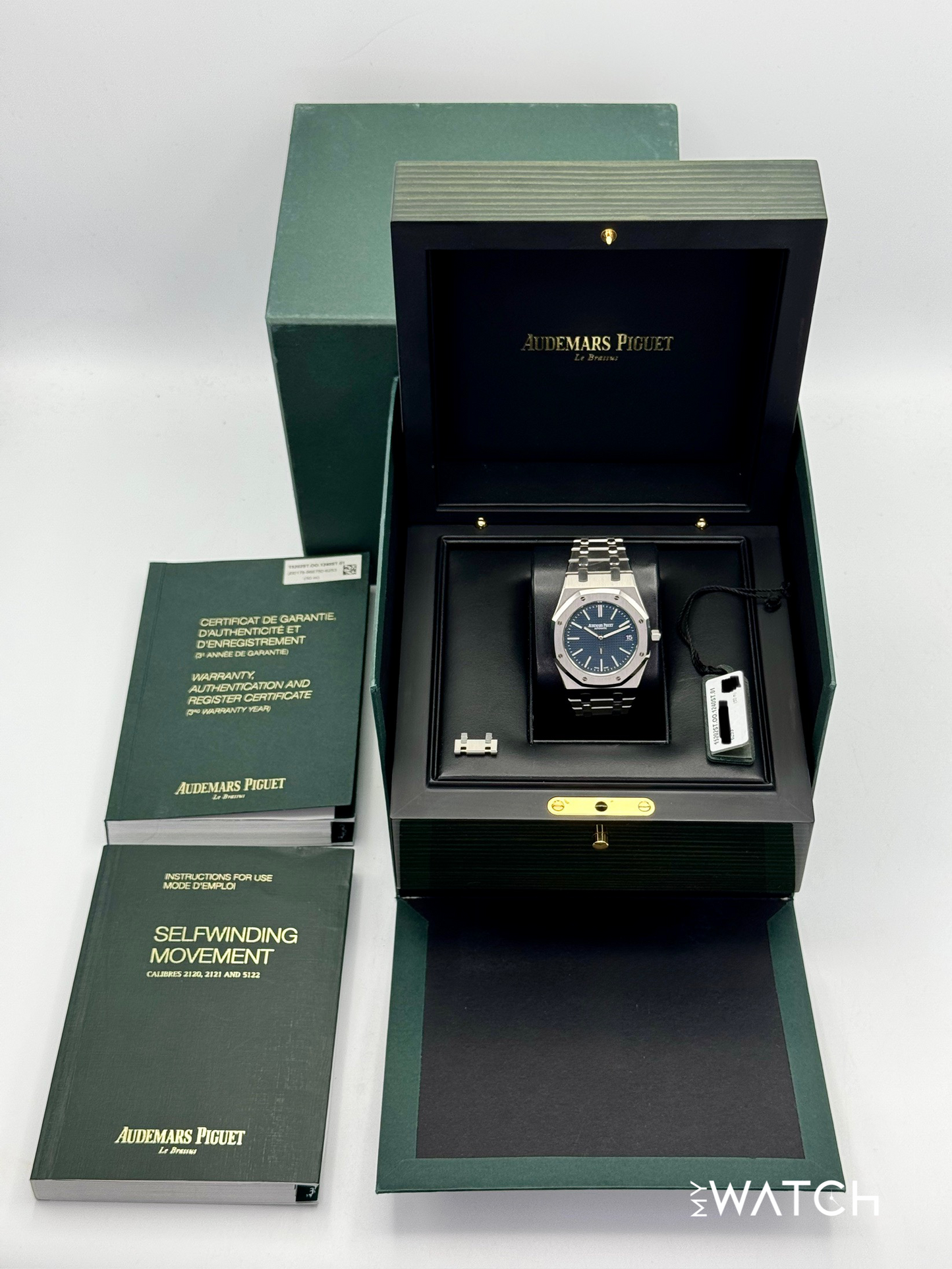 2016 Audemars Piguet  Royal Oak  39mm 15202ST Stainless Steel Blue Dial