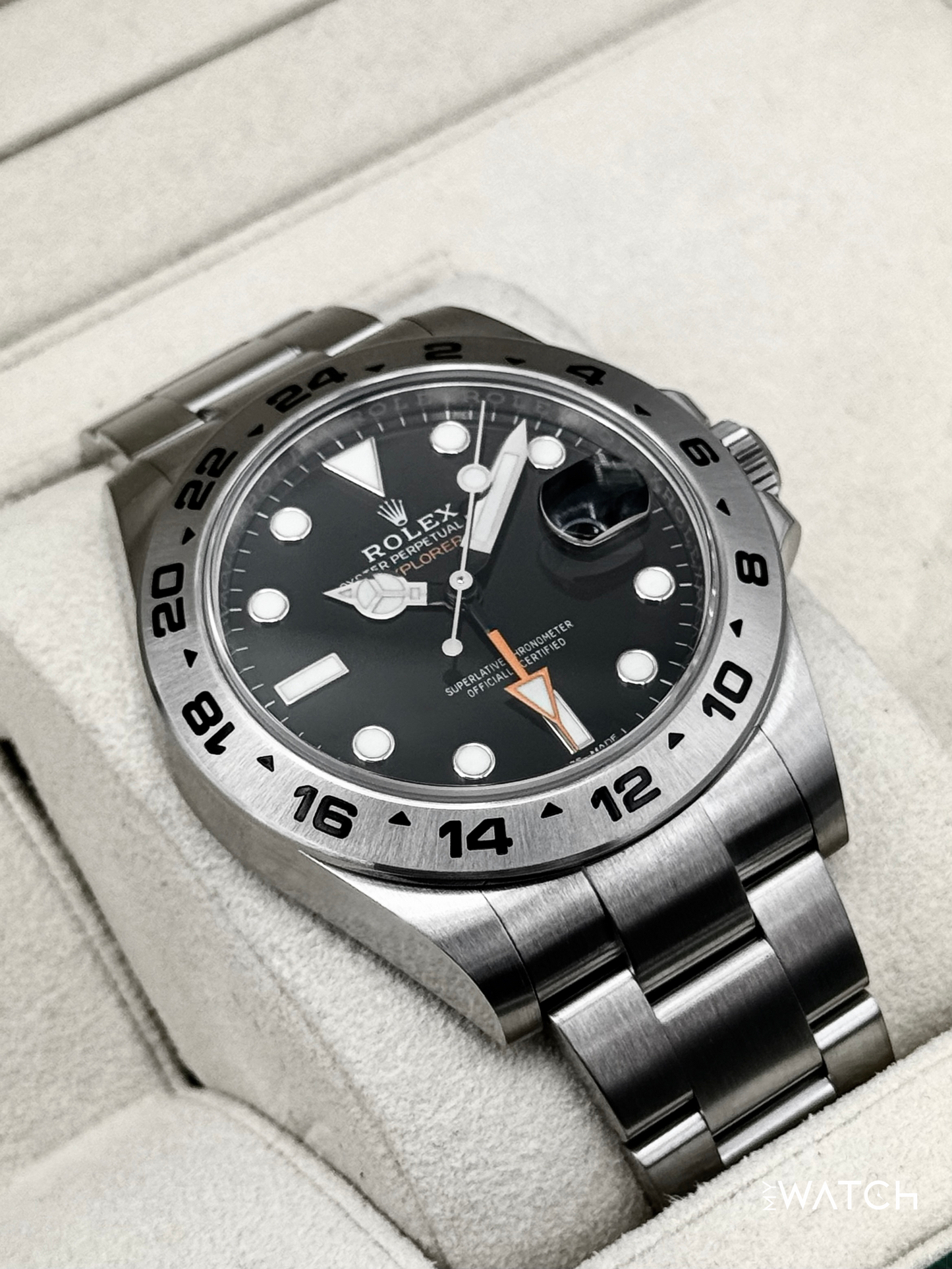 2018 Rolex Explorer II 42mm 216570 Stainless Steel Black Dial - MyWatchLLC