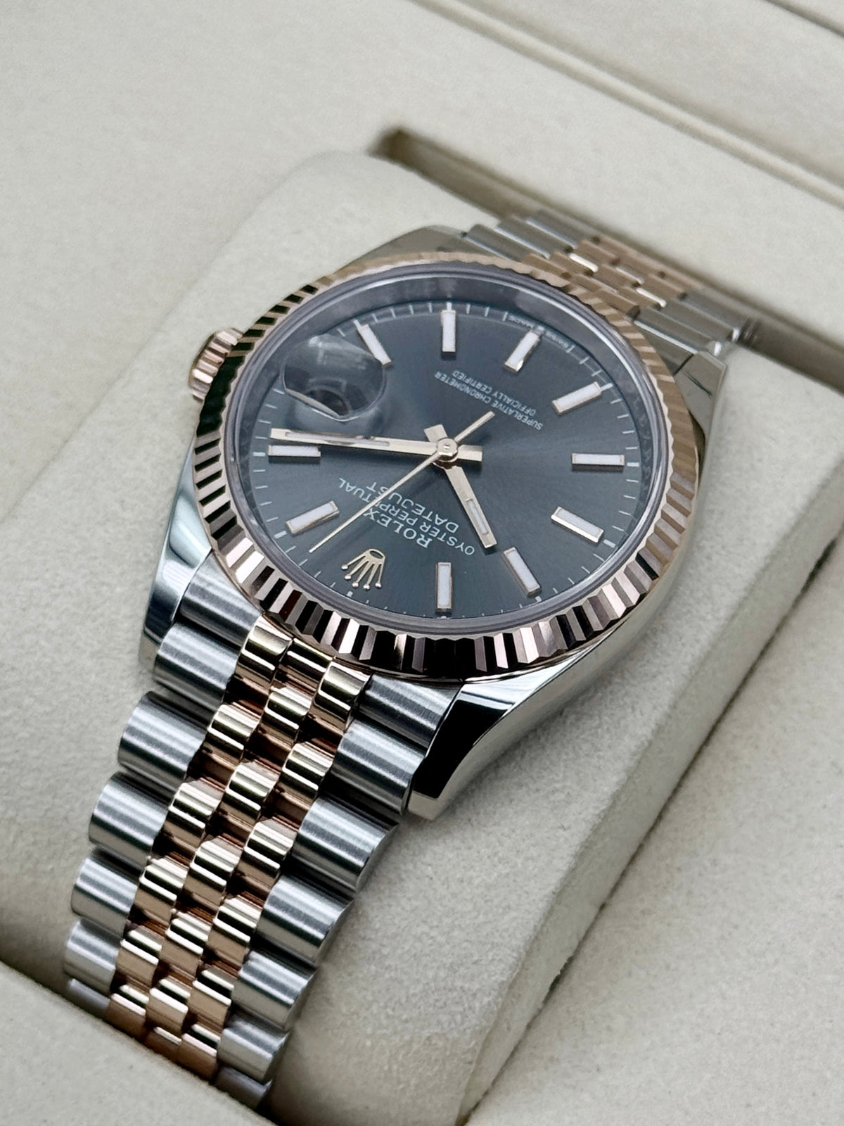 NEW 2026 Rolex Datejust 36mm 126231 Two-Tone Jubilee Slate Rhodium Dial