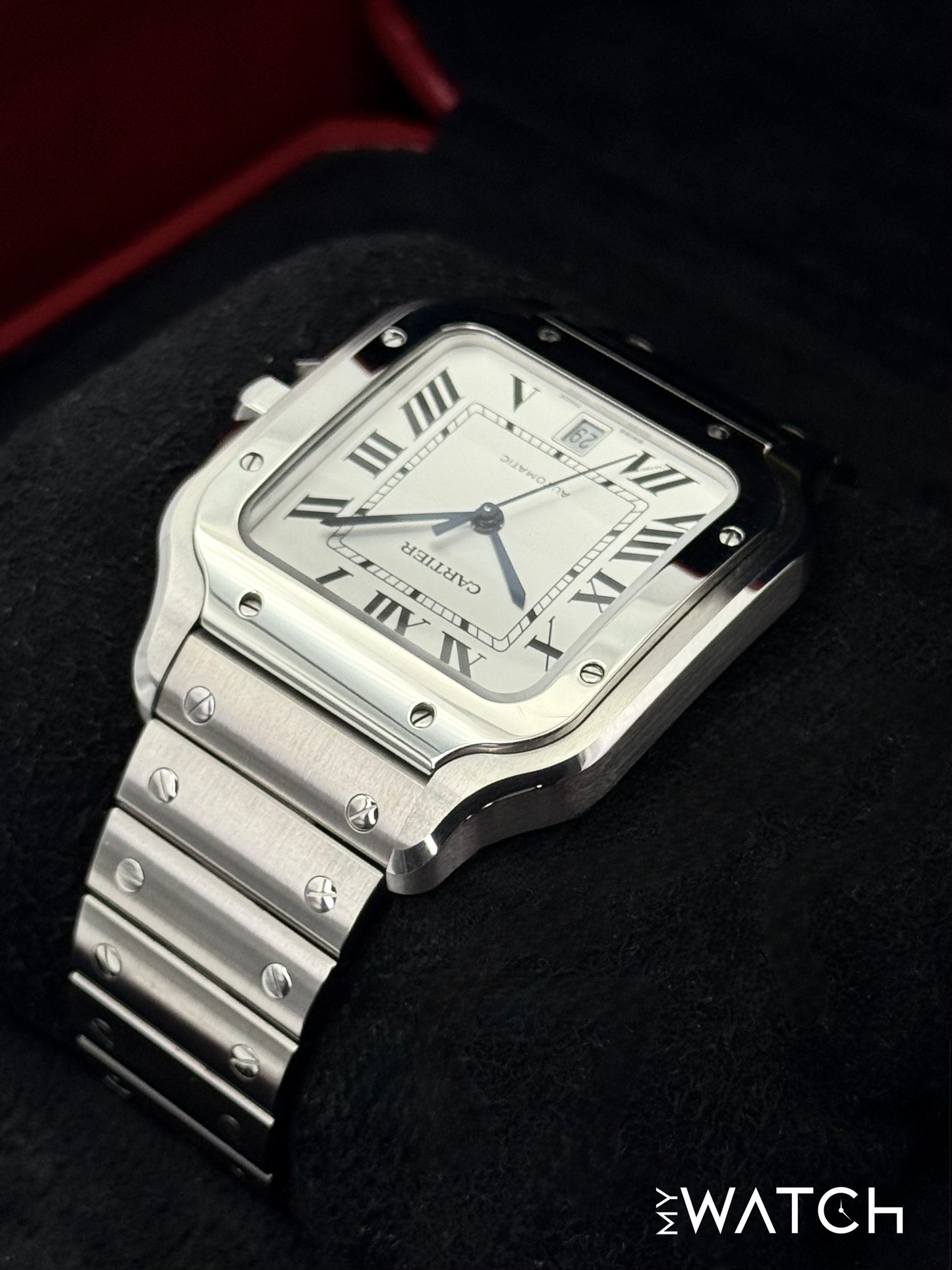 2022 Santos De Cartier 39.8mm WSSA0018 Stainless Steel White Dial