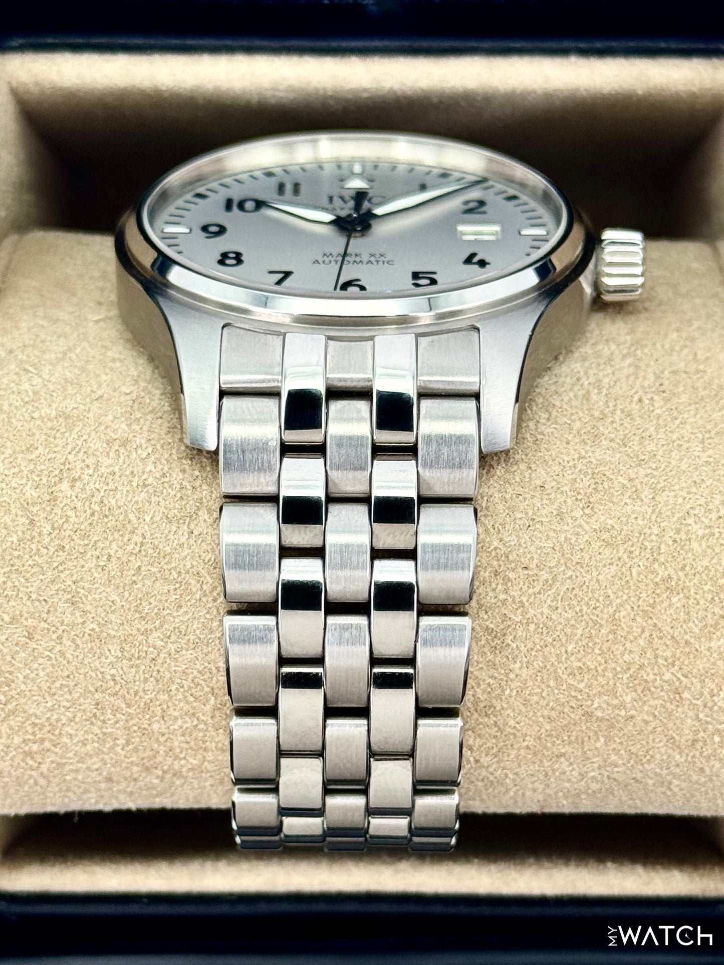 2025 IWC Pilot's Watch Mark XX 40mm IW328208 Stainless Steel White Dial - MyWatchLLC