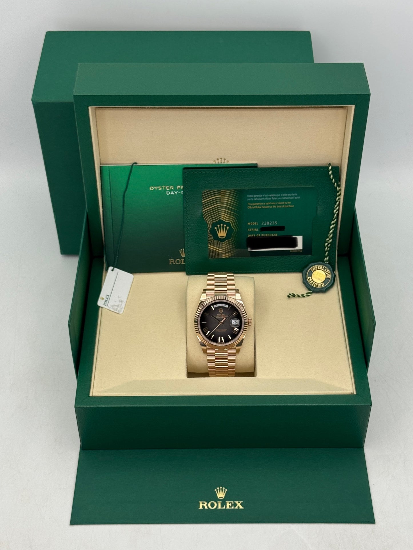 2026 Rolex Day-Date 40mm 228235 Presidential Slate Ombre Dial